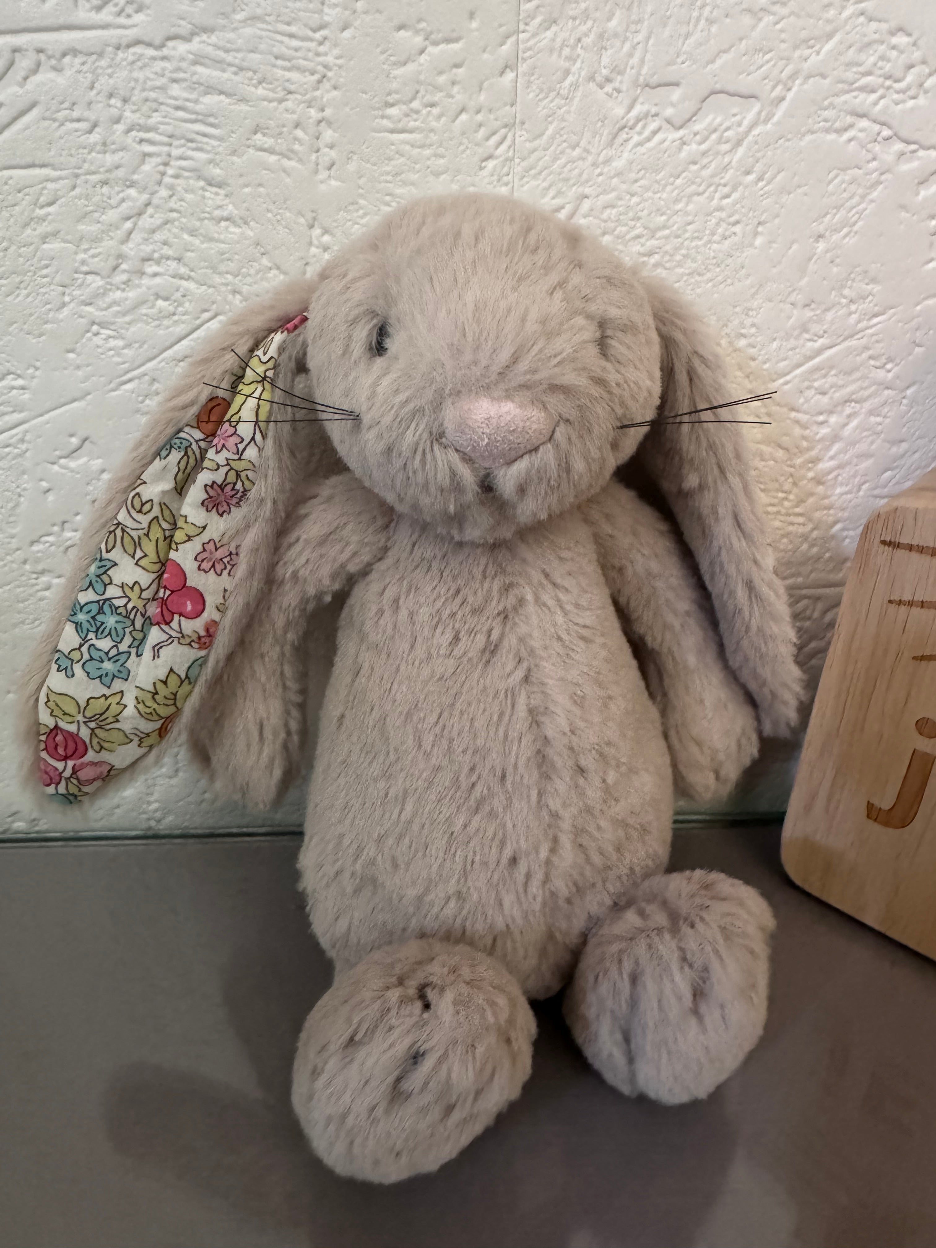 Small Bashful Blossom Liberty Beige Bunny