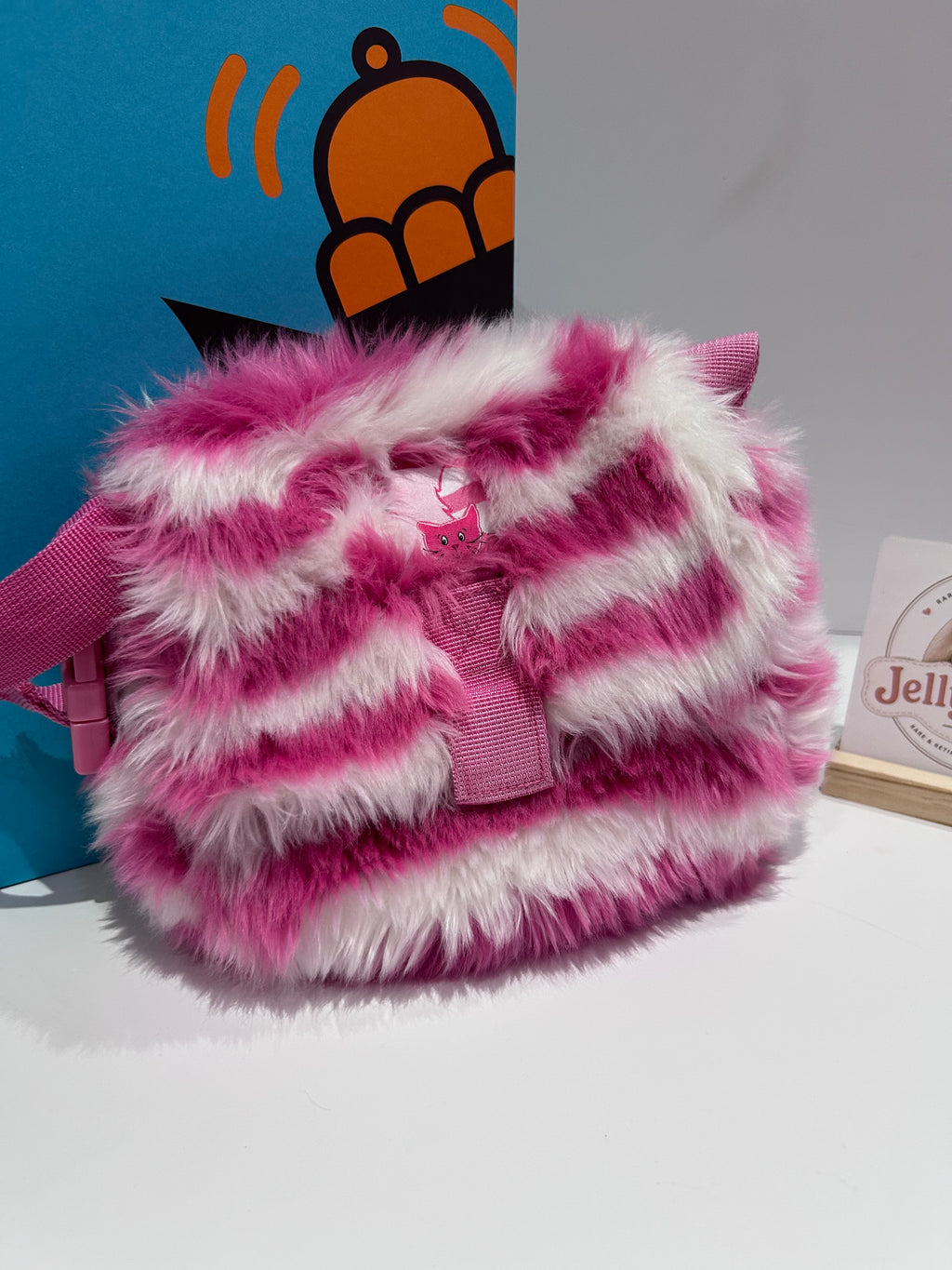 Jellycat Kitty Galore Pink & White Purse | Vintage | Rare