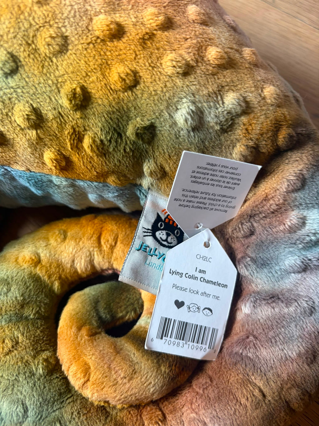 Jellycat Lying Colin Chameleon
