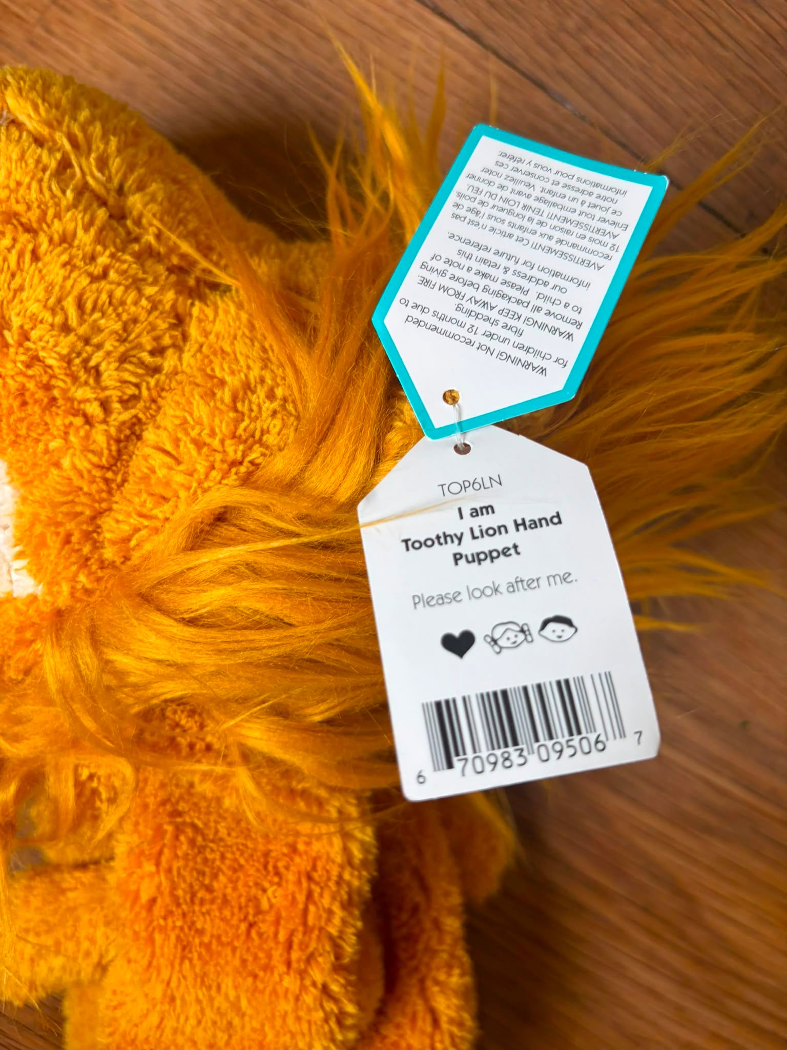 Jellycat Toothy Lion- Hand Puppet