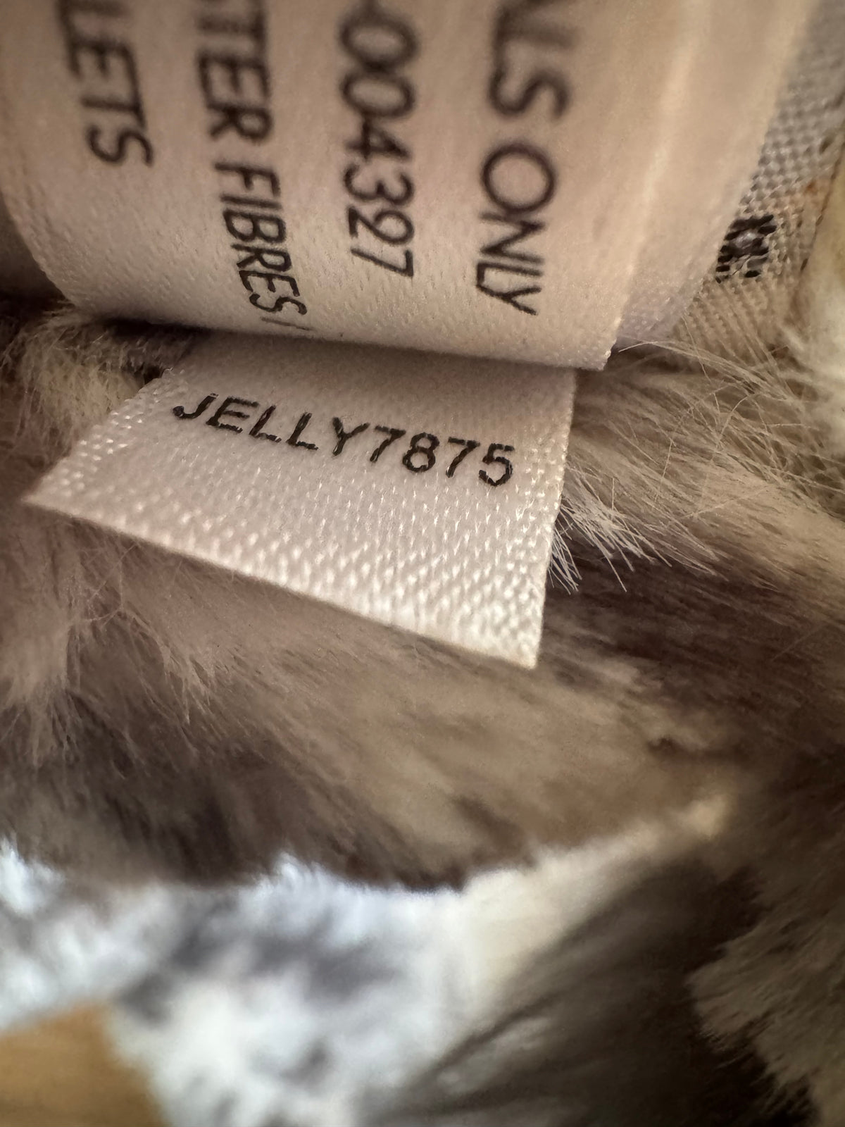 Jellycat Bashful Grey Zebra - Tagged