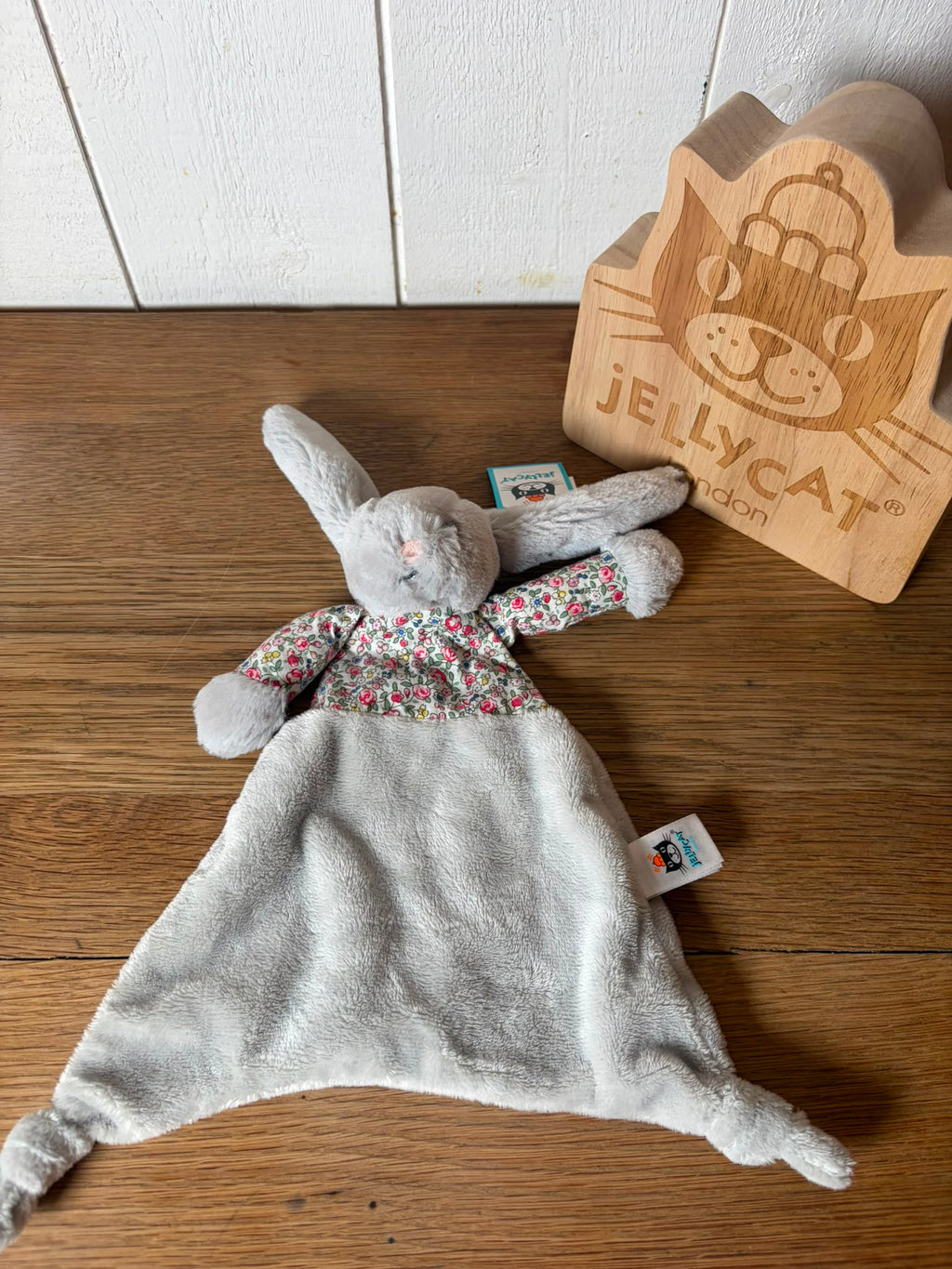 Jellycat Blossom Silver Bunny Comforter