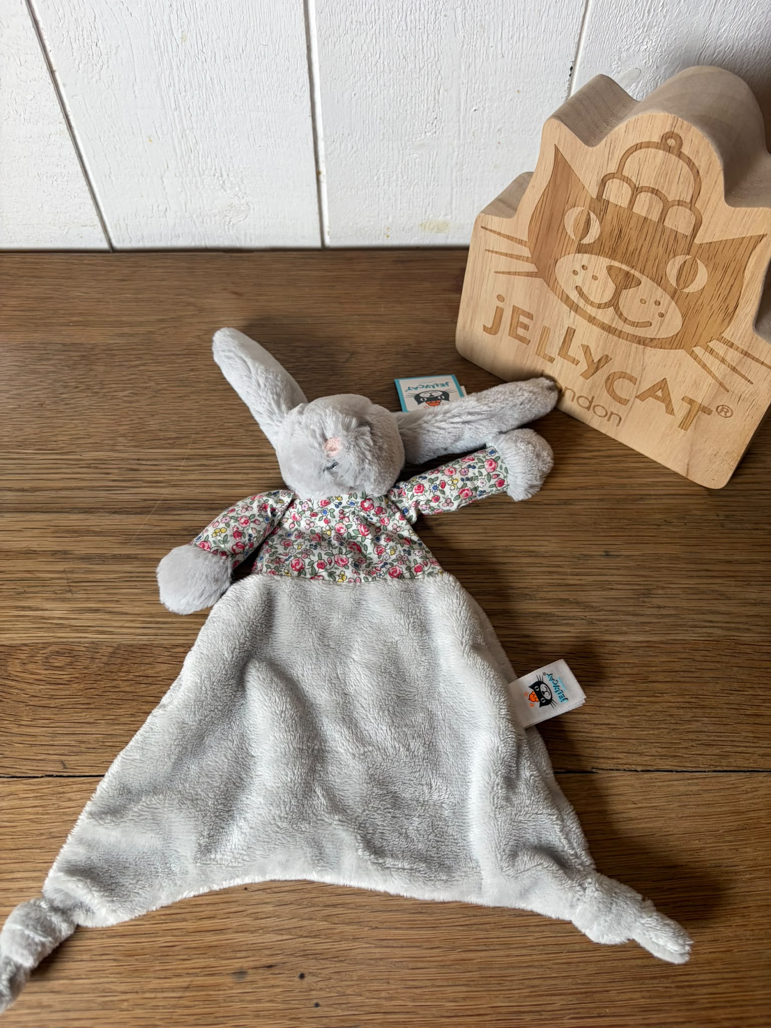 Jellycat Blossom Silver Bunny Comforter