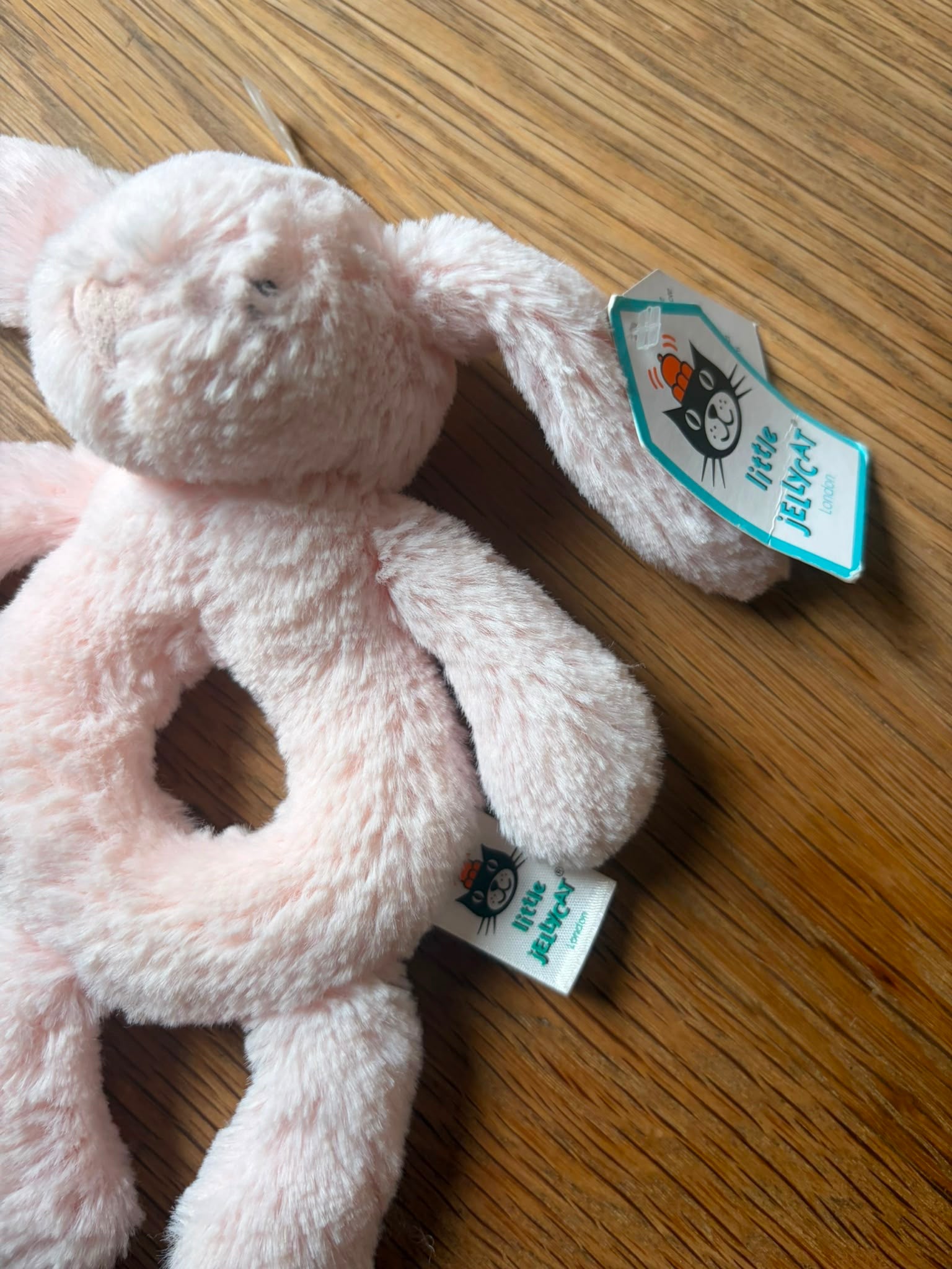 Jellycat Bashful Bunny Ring Rattle - Pink