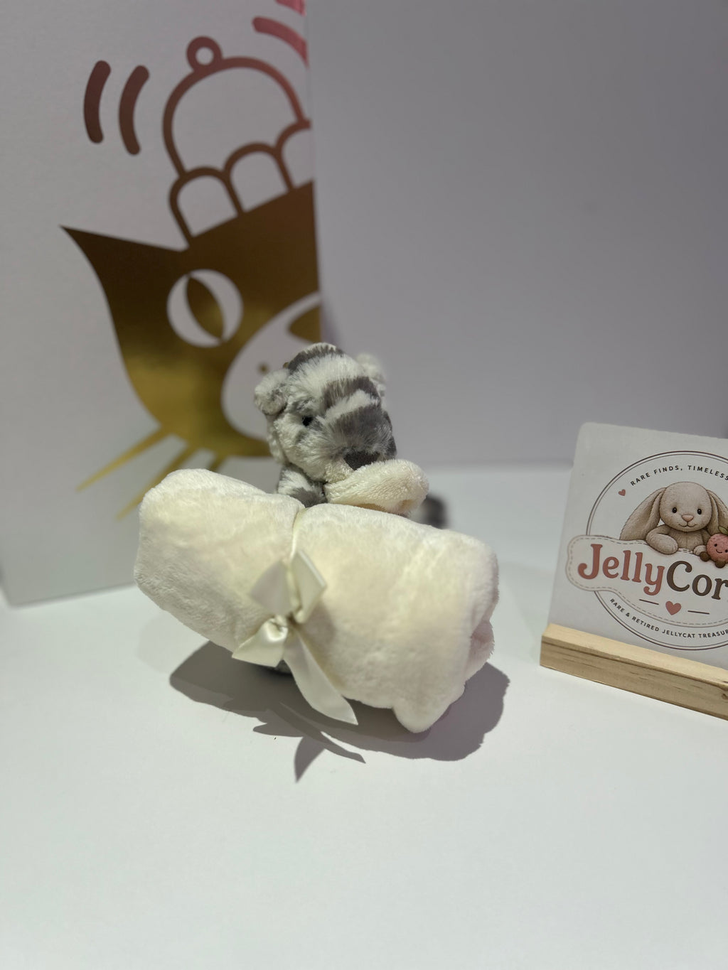 Jellycat Sasha Snow tiger Soother