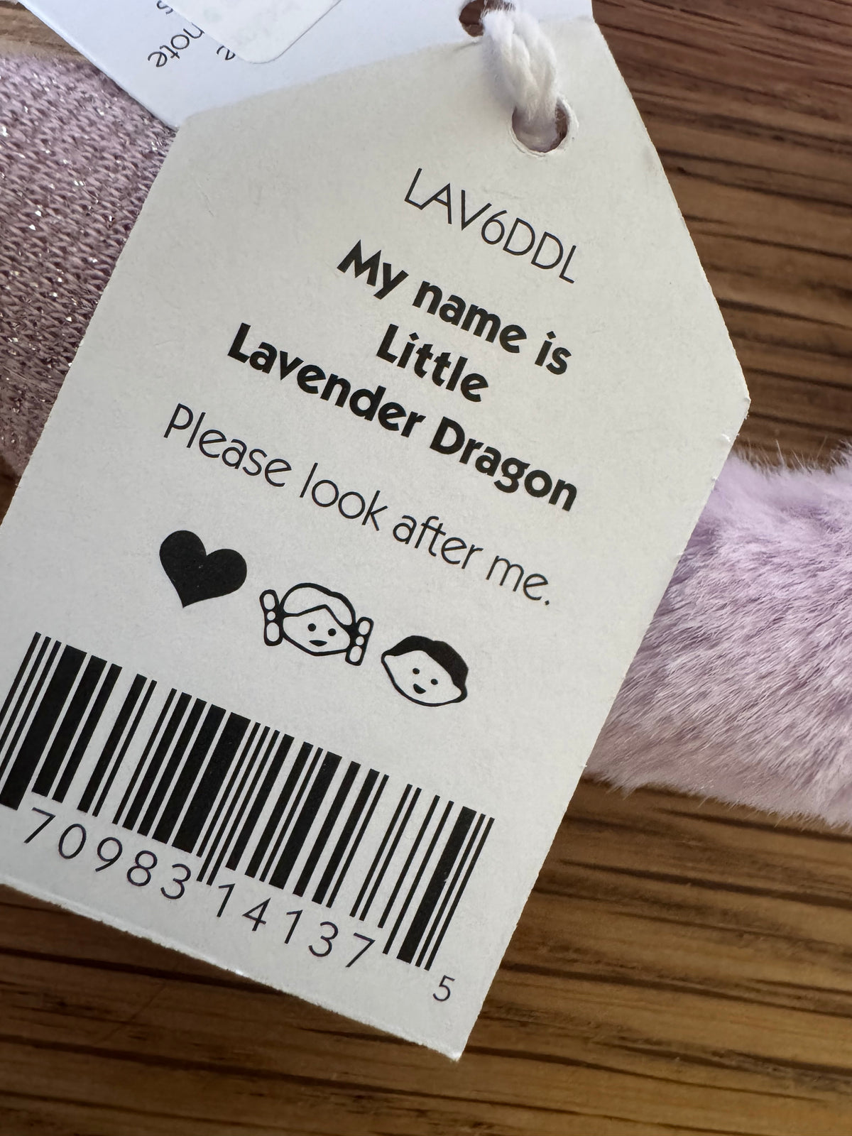 Jellycat Little lavender dragon