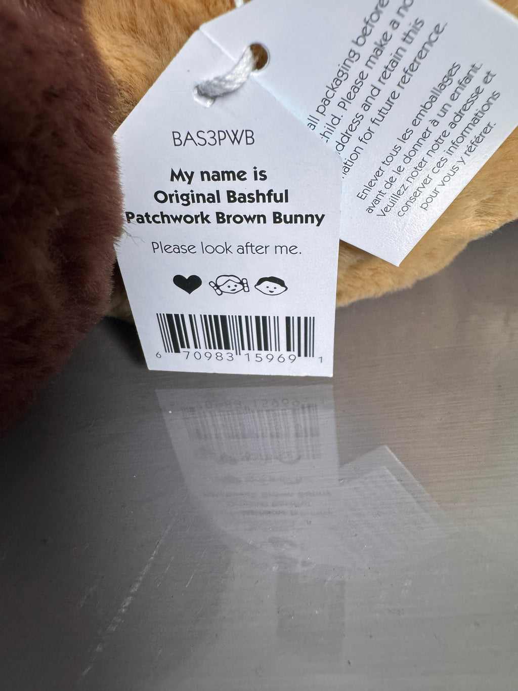 Original Bashful Patchwork Brown Bunny