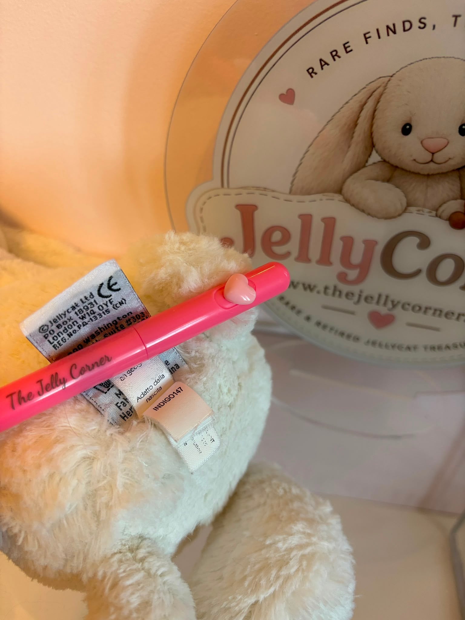 Jellycat Candy Stripe Medium Bunny