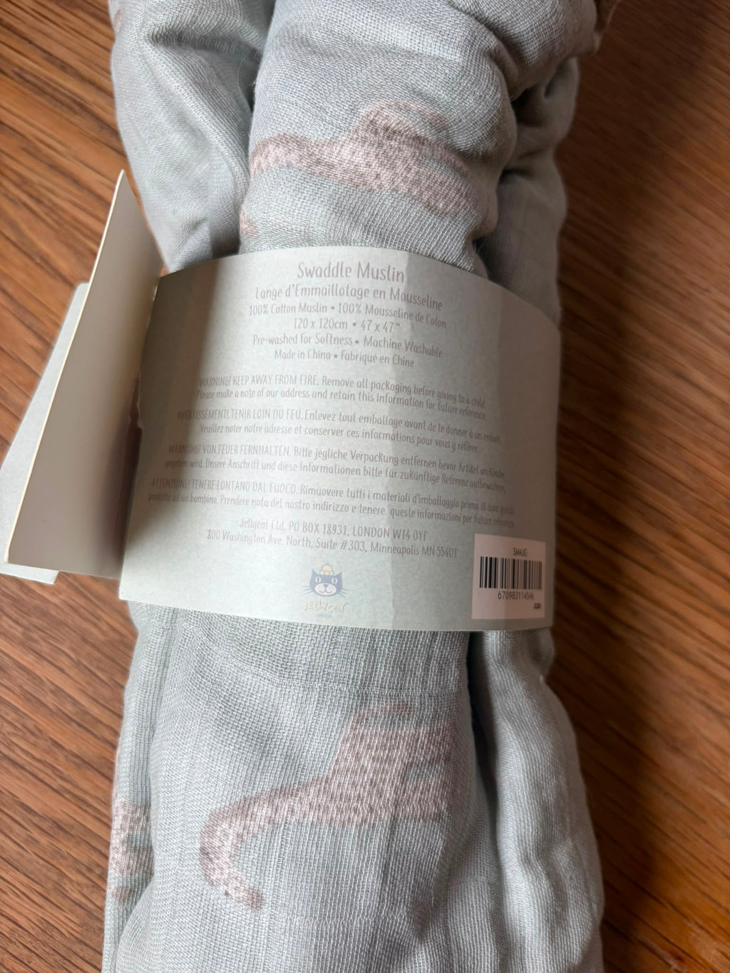 Jellycat Joey Giraffe Swaddle Muslin