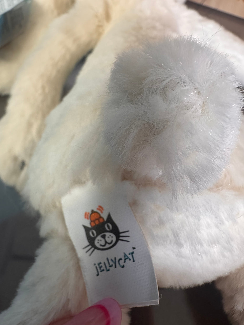 Small Bashful Cream Bunny with Whiskers and Paws