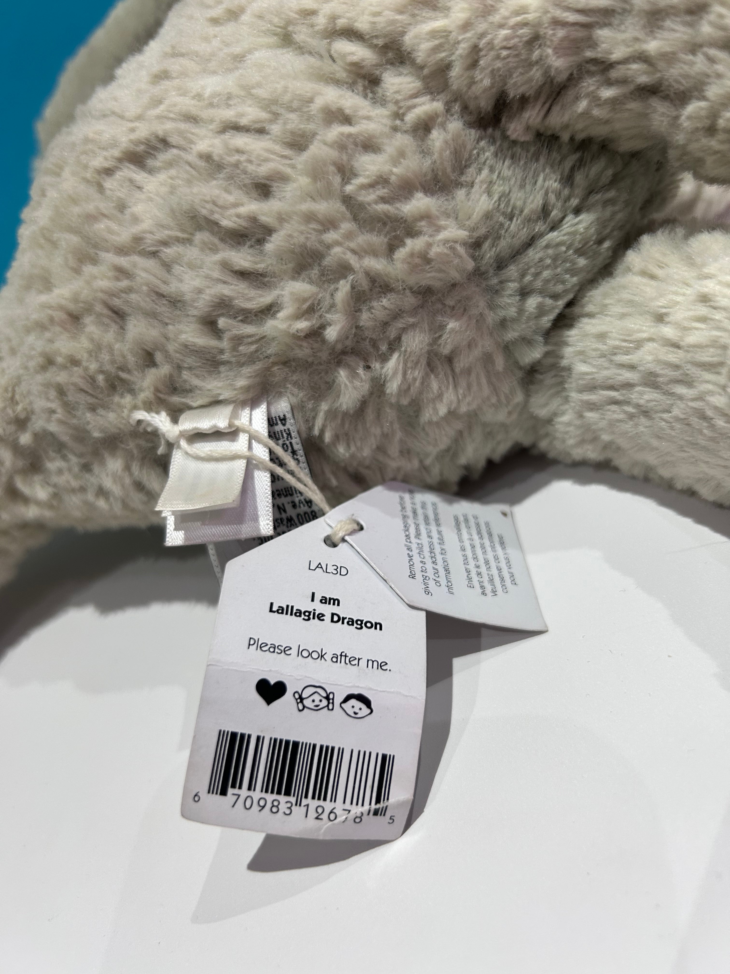 Jellycat Lallagie Dragon - Tagged