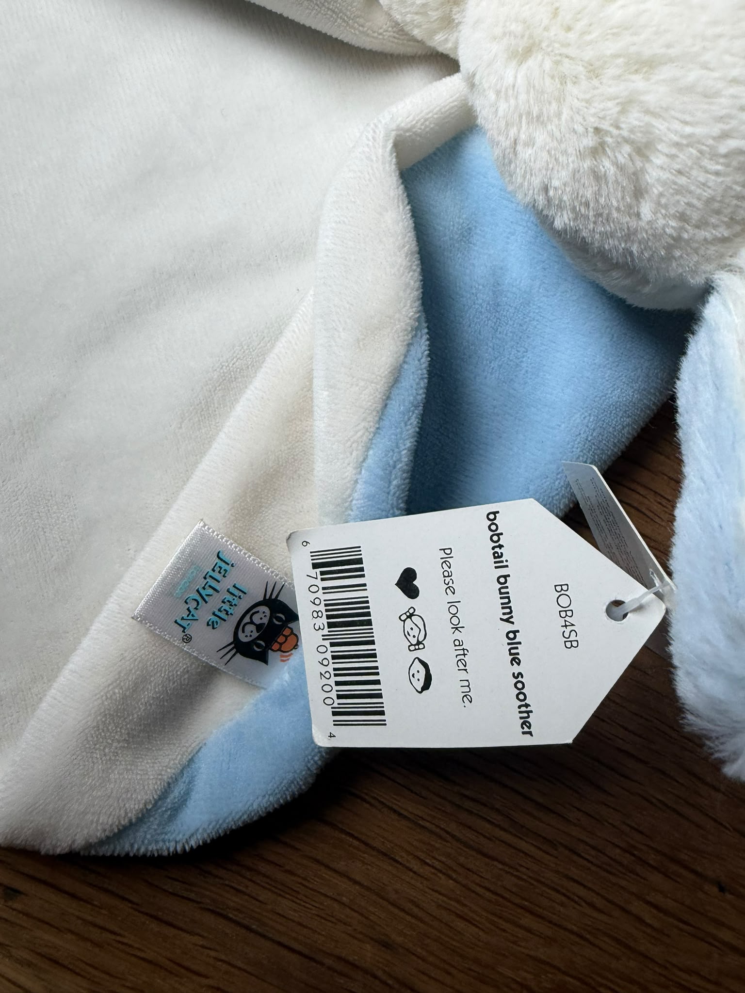 Jellycat Bobtail Bunny Soother - Blue