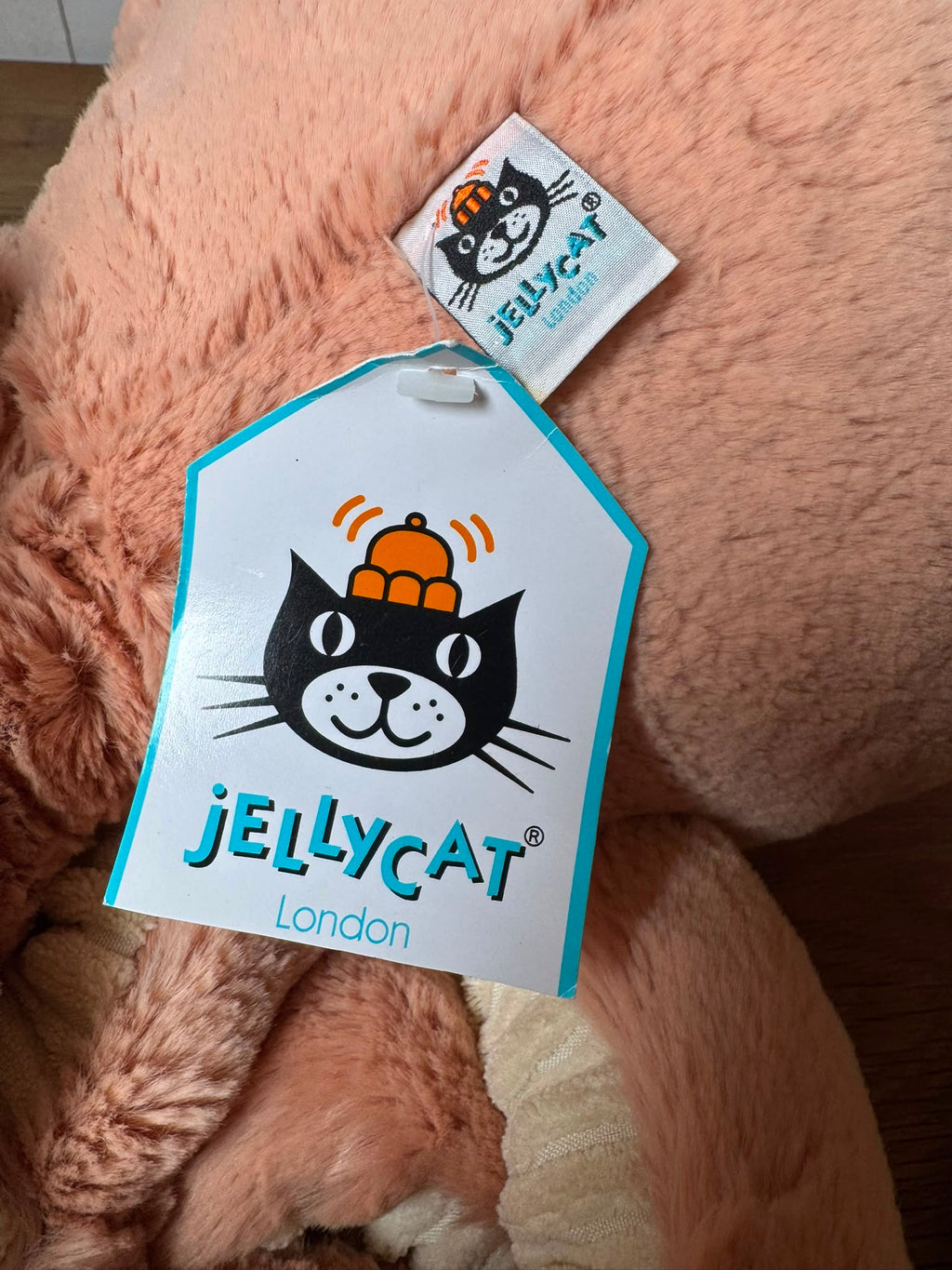 Jellycat Really Big Odell Octopus - Big Tags - Cut Paper Tag
