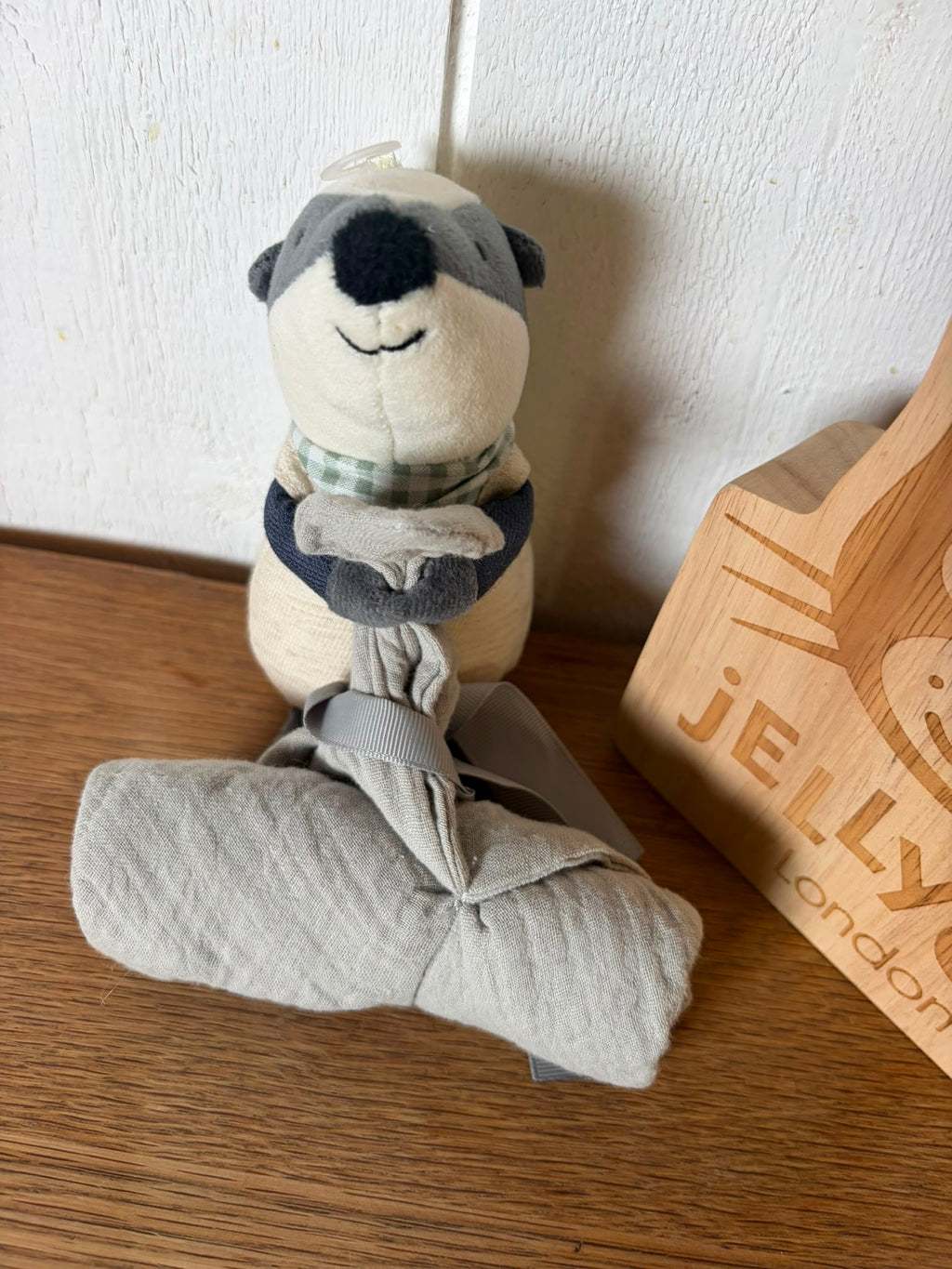Jellycat Riverside Rambler Badger Soother