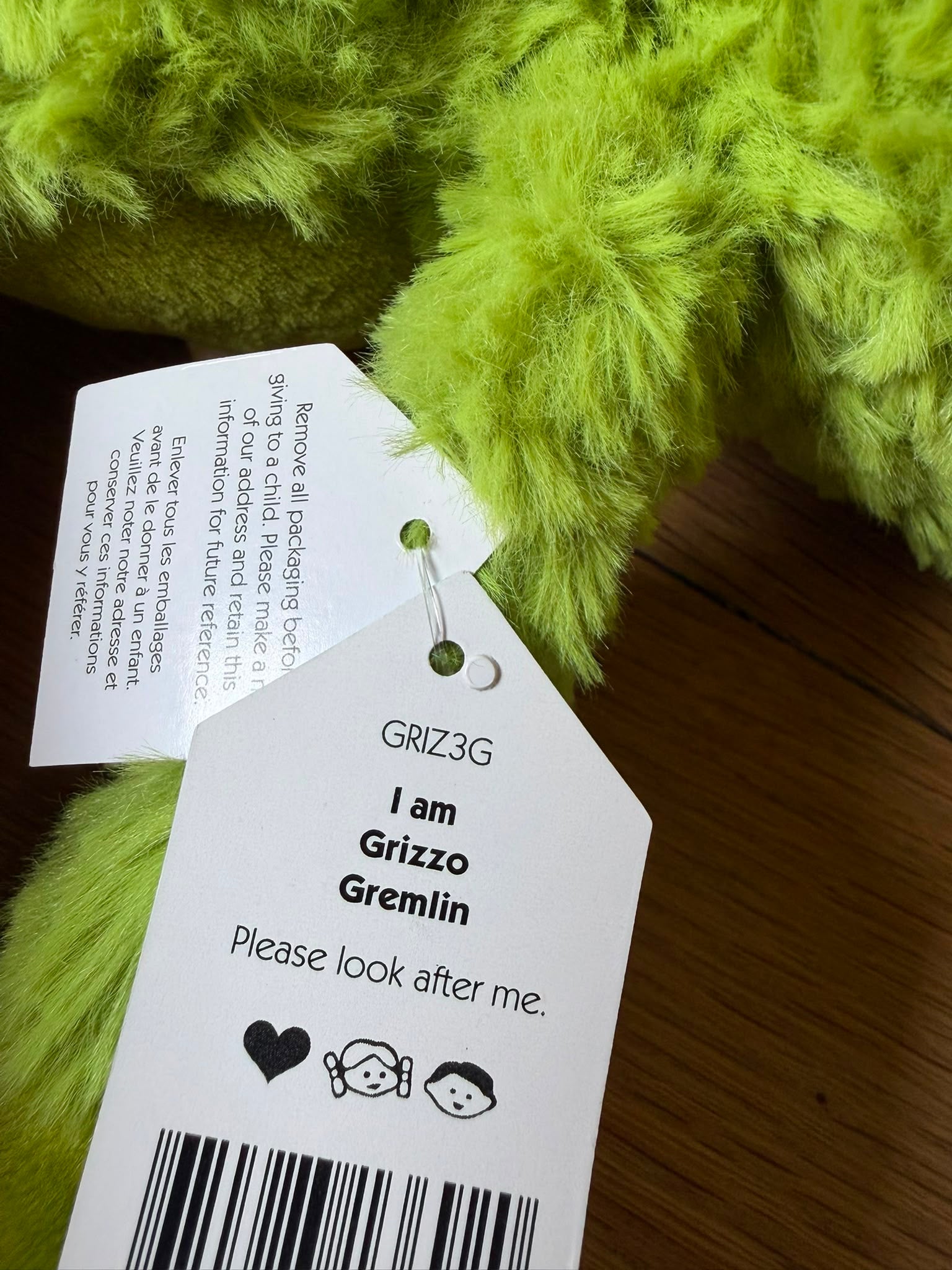 Jellycat Grizzo Gremlin