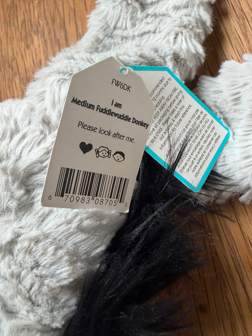 Jellycat Fuddlewuddle Donkey - Original (tagged)