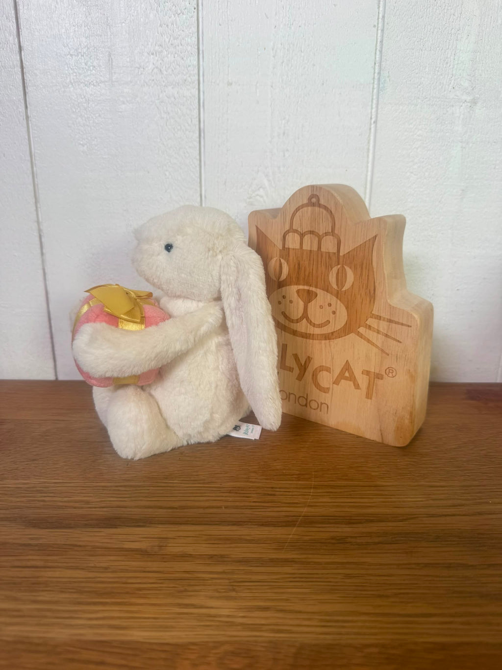 Jellycat Bunny Holding A Present