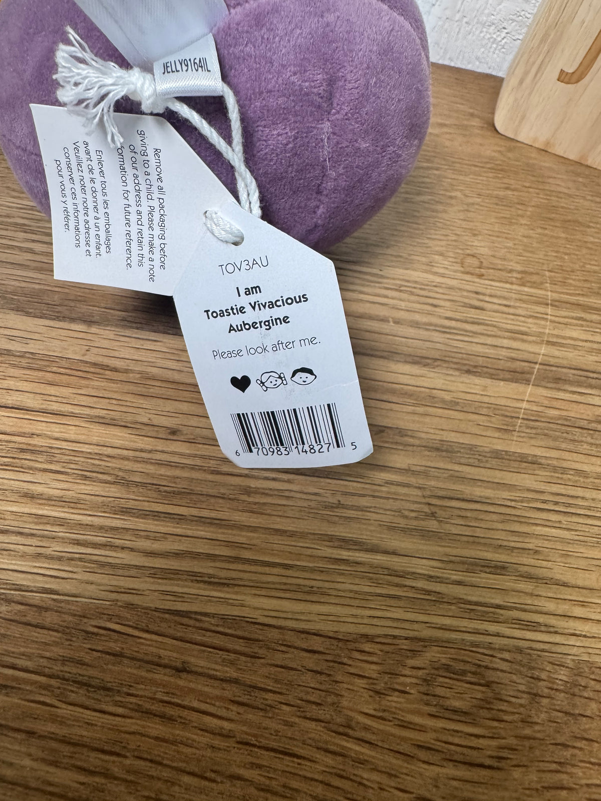 Jellycat Toastie Vivacious Aubergine