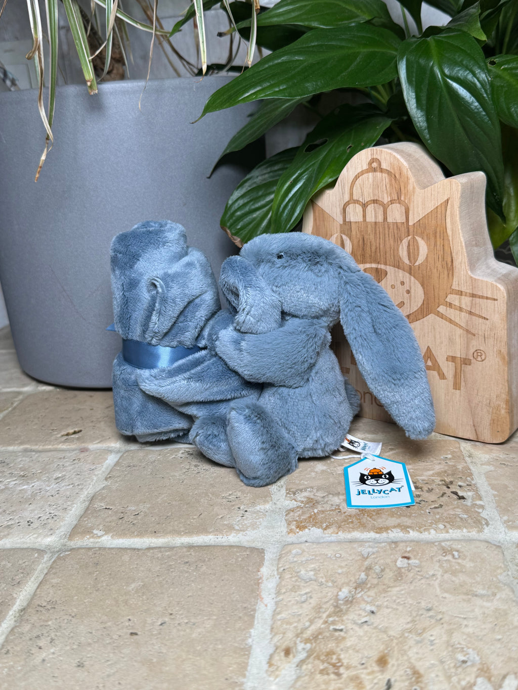 Jellycat Bashful Dusky Blue Bunny Soother