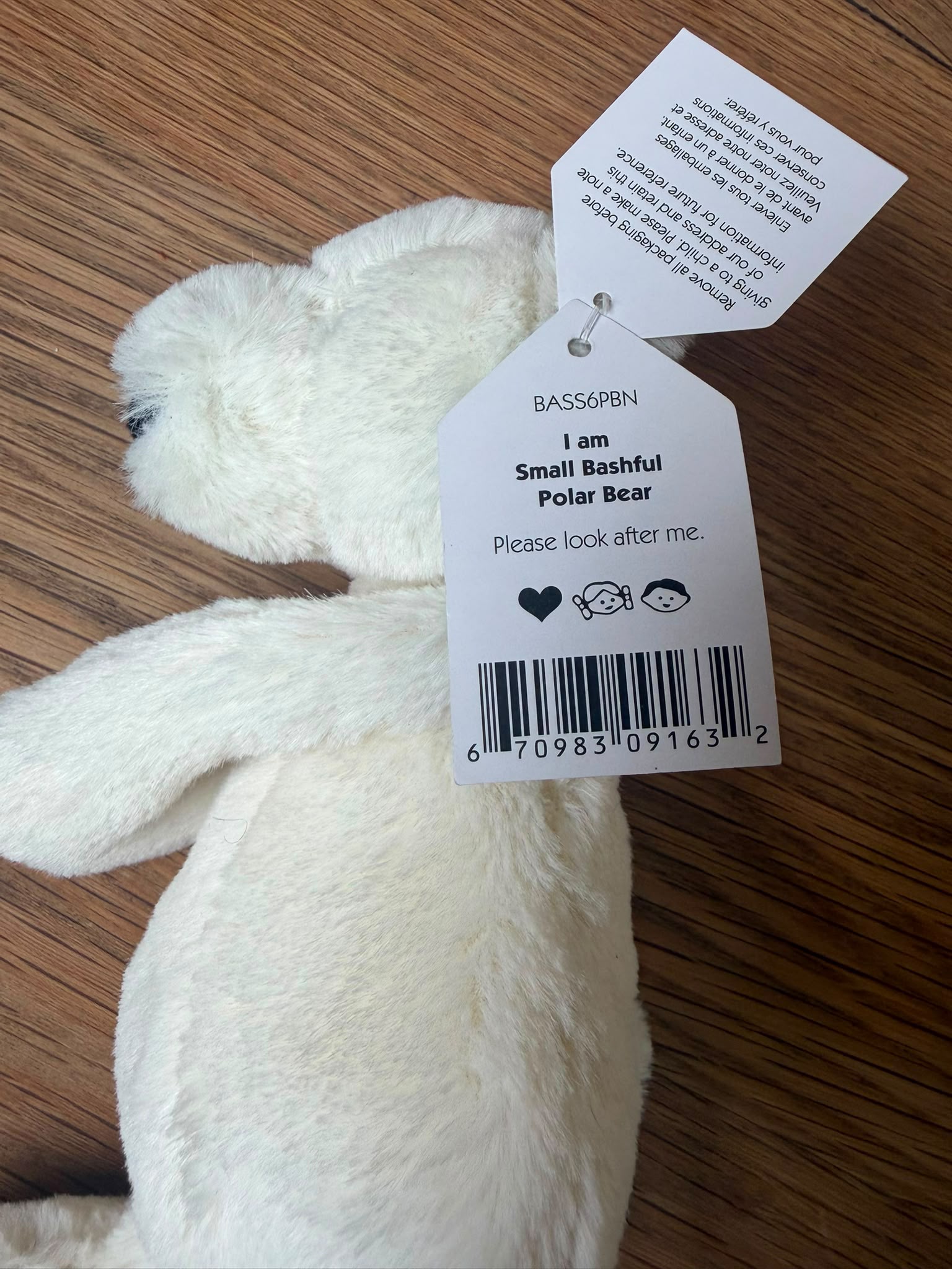 Jellycat Bashful Polar Bear -small