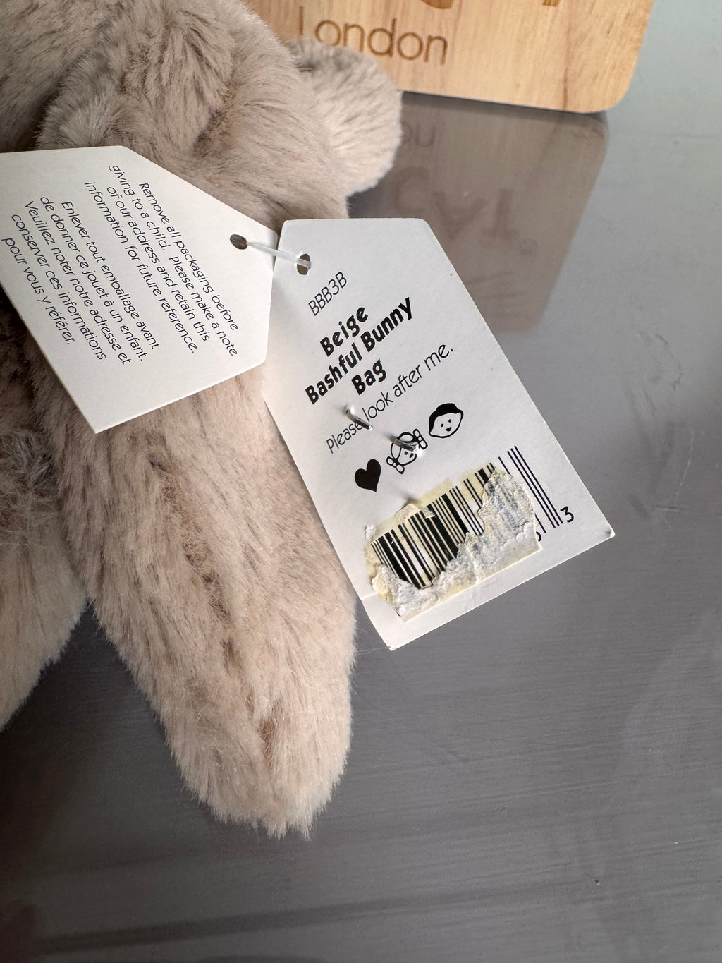 Beige Bashful Bunny Bag