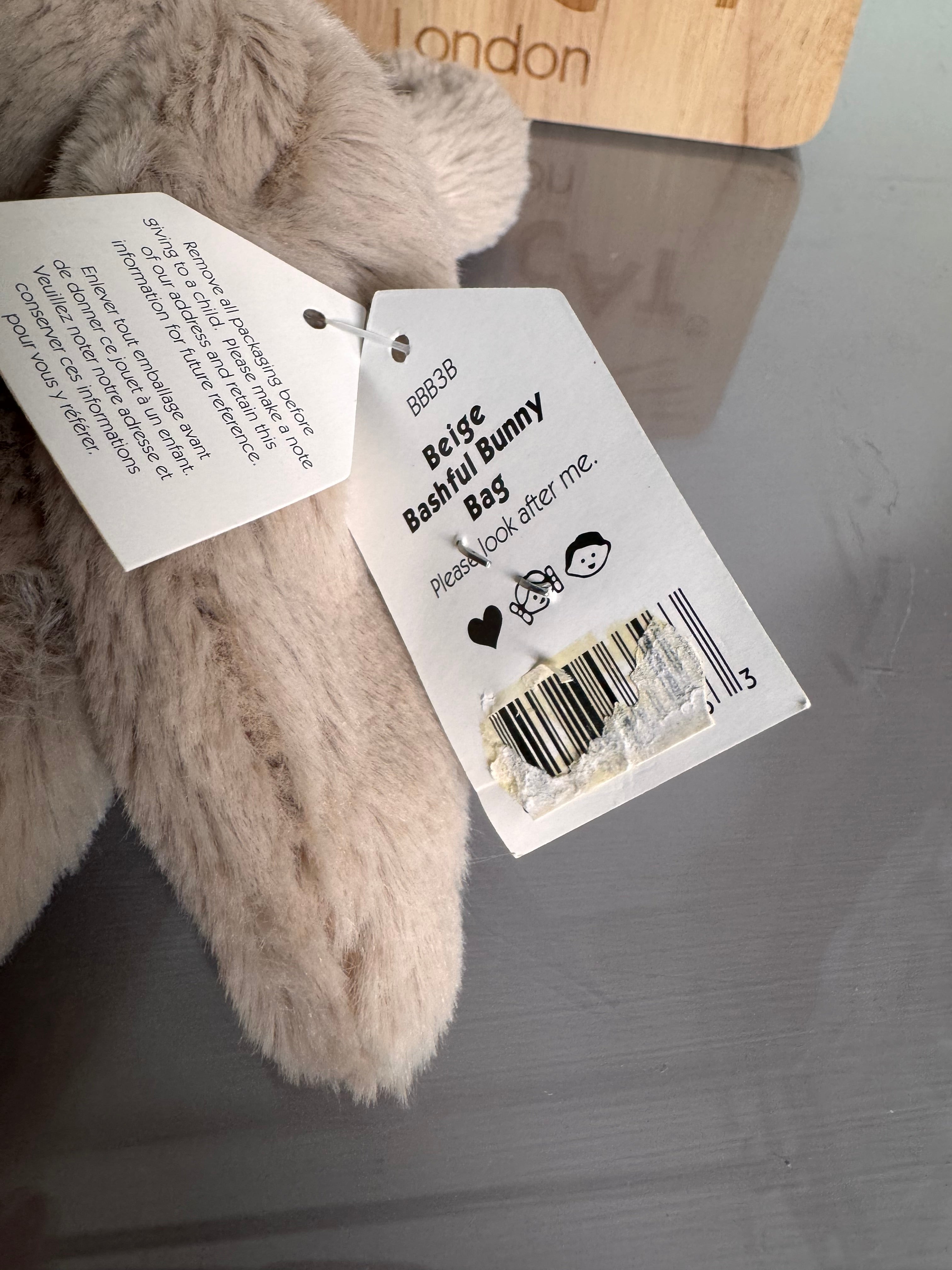 Beige Bashful Bunny Bag