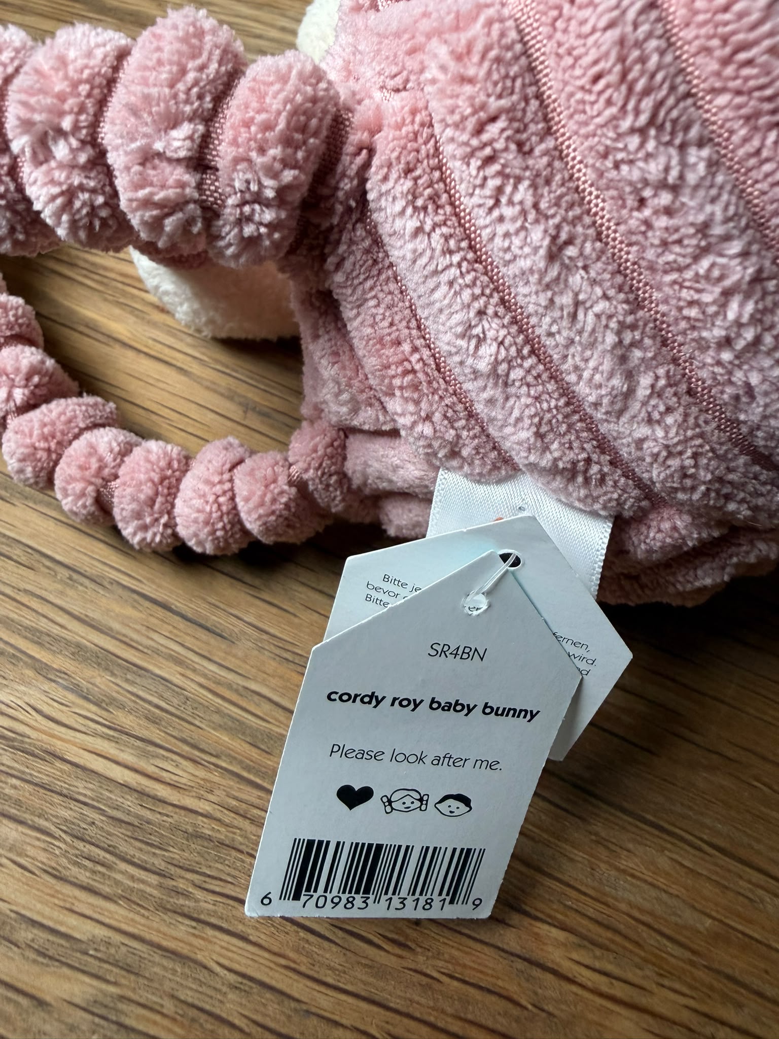 Jellycat Cordy Roy Baby Bunny- Pink