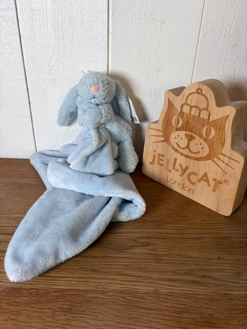 Jelly Kitten Bashful Blue Bunny Blankie