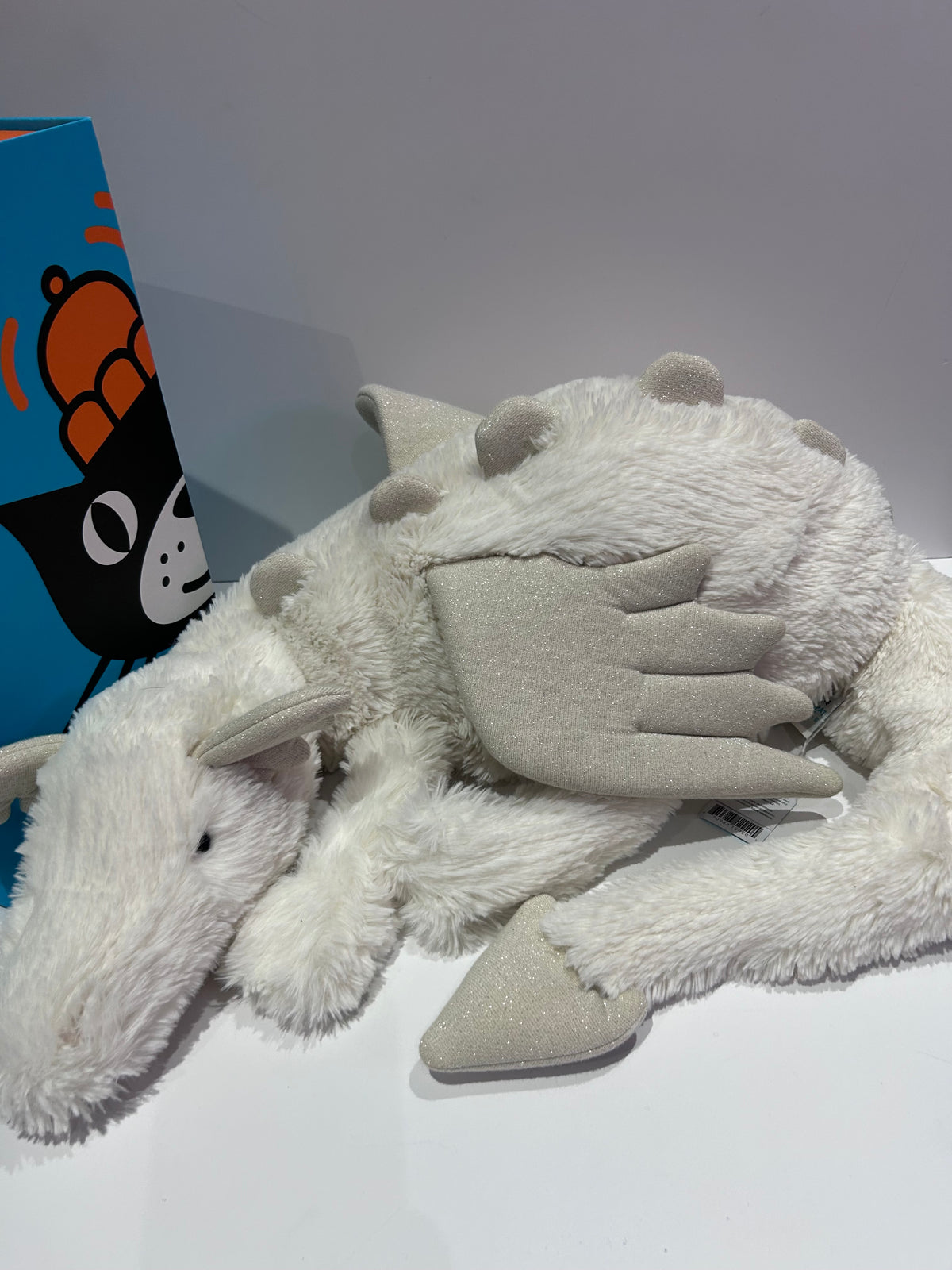 Jellycat Huge Snow Dragon - Tagged
