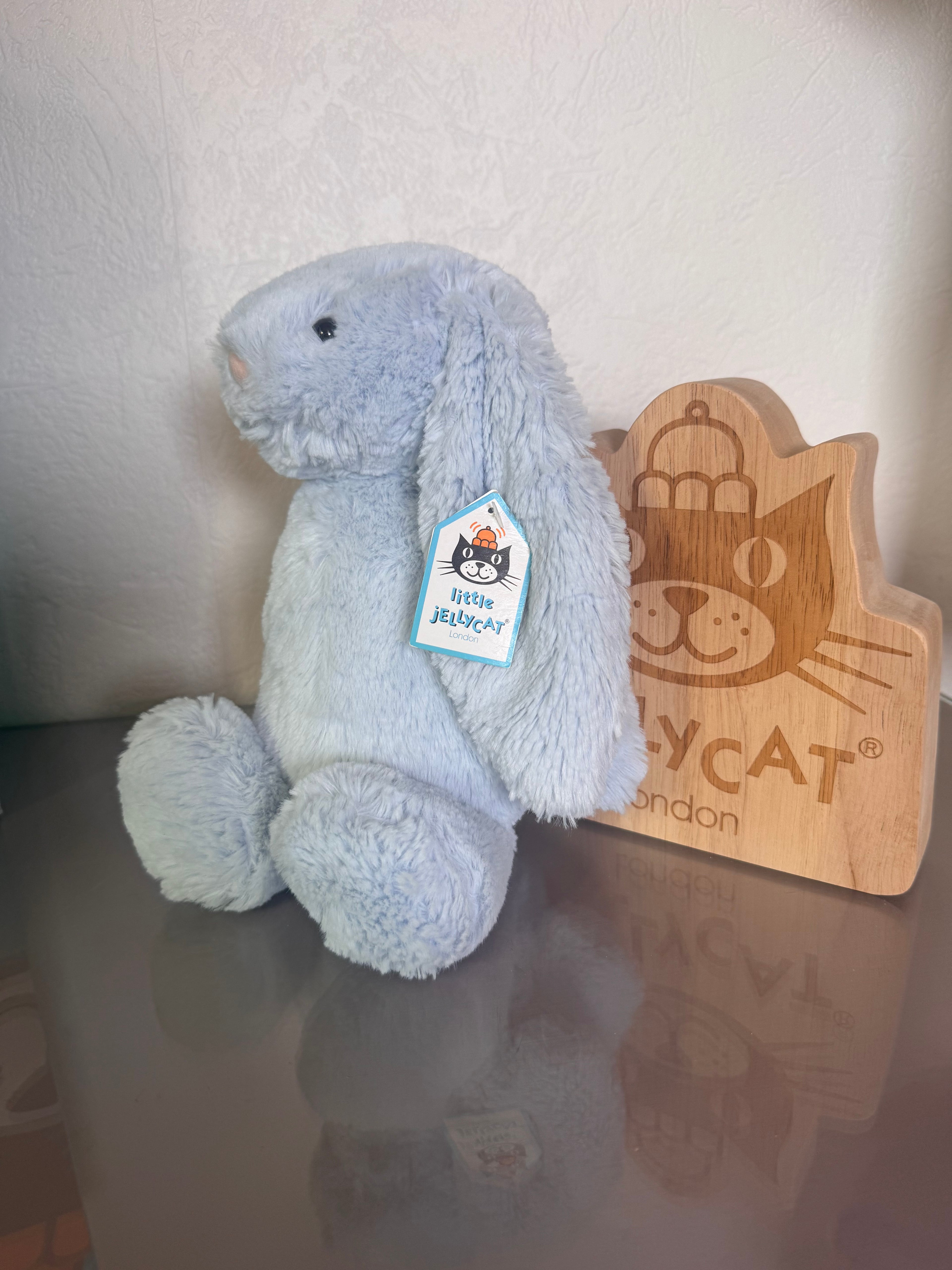 Bashful Blue Bunny OG little Jellycat tags