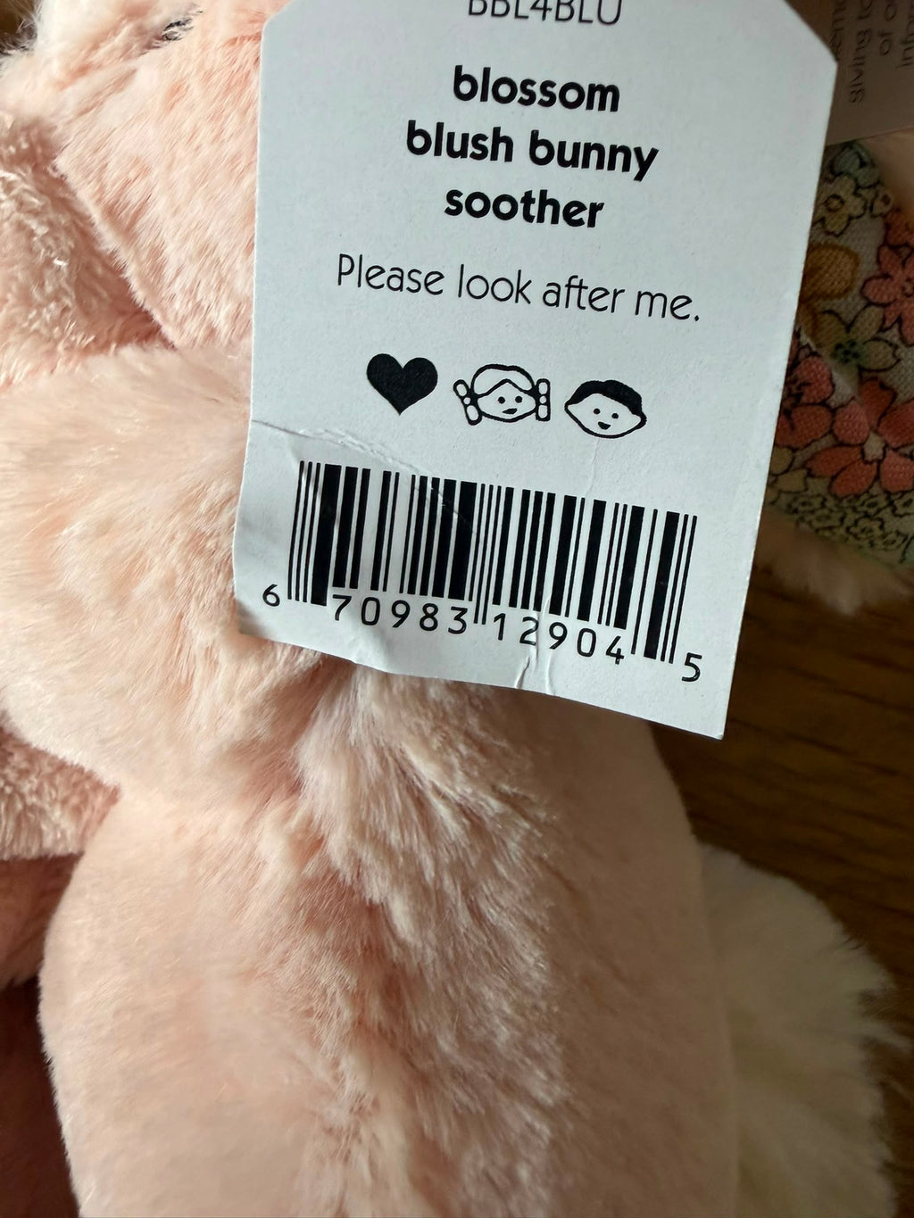 Jellycat Blossom Blush Bunny Soother