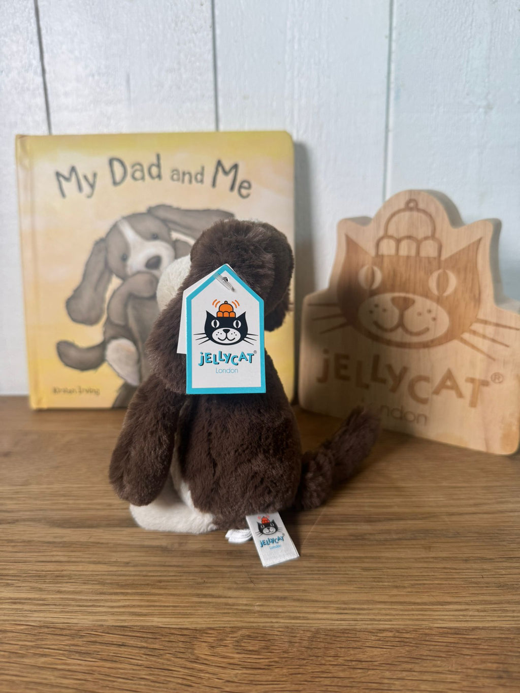 Jellycat Small Bashful Fudge Puppy & Book