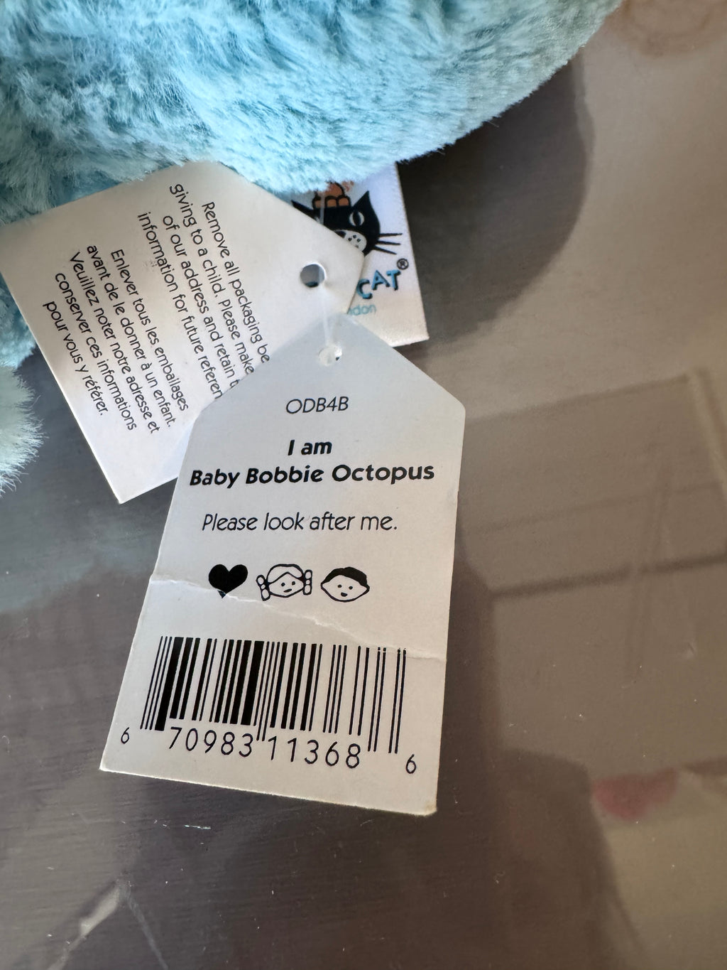Jellycat Bobbie Octopus - Tagged