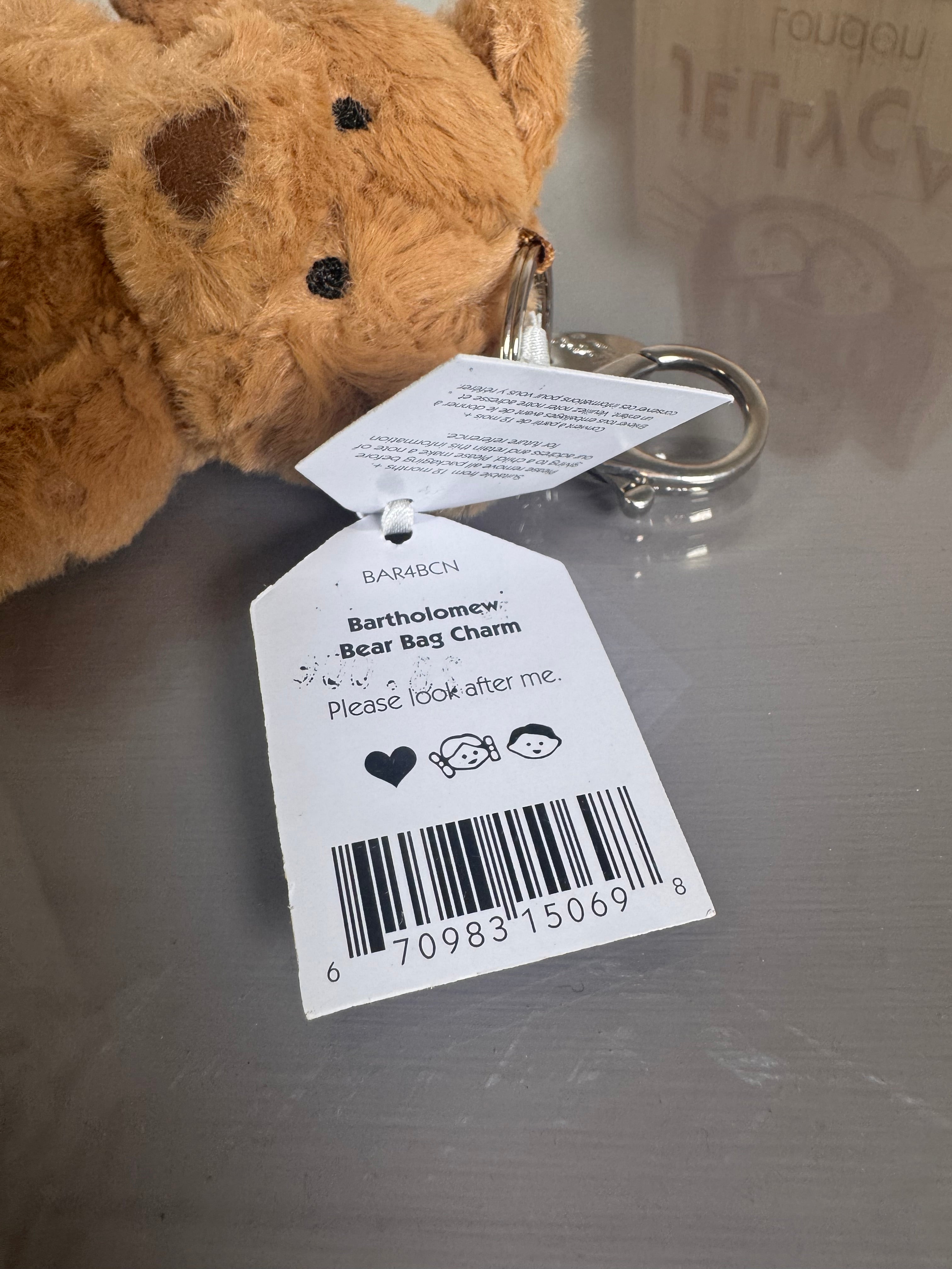 Jellycat Bartholomew Bear Bag Charm – The Jelly Corner