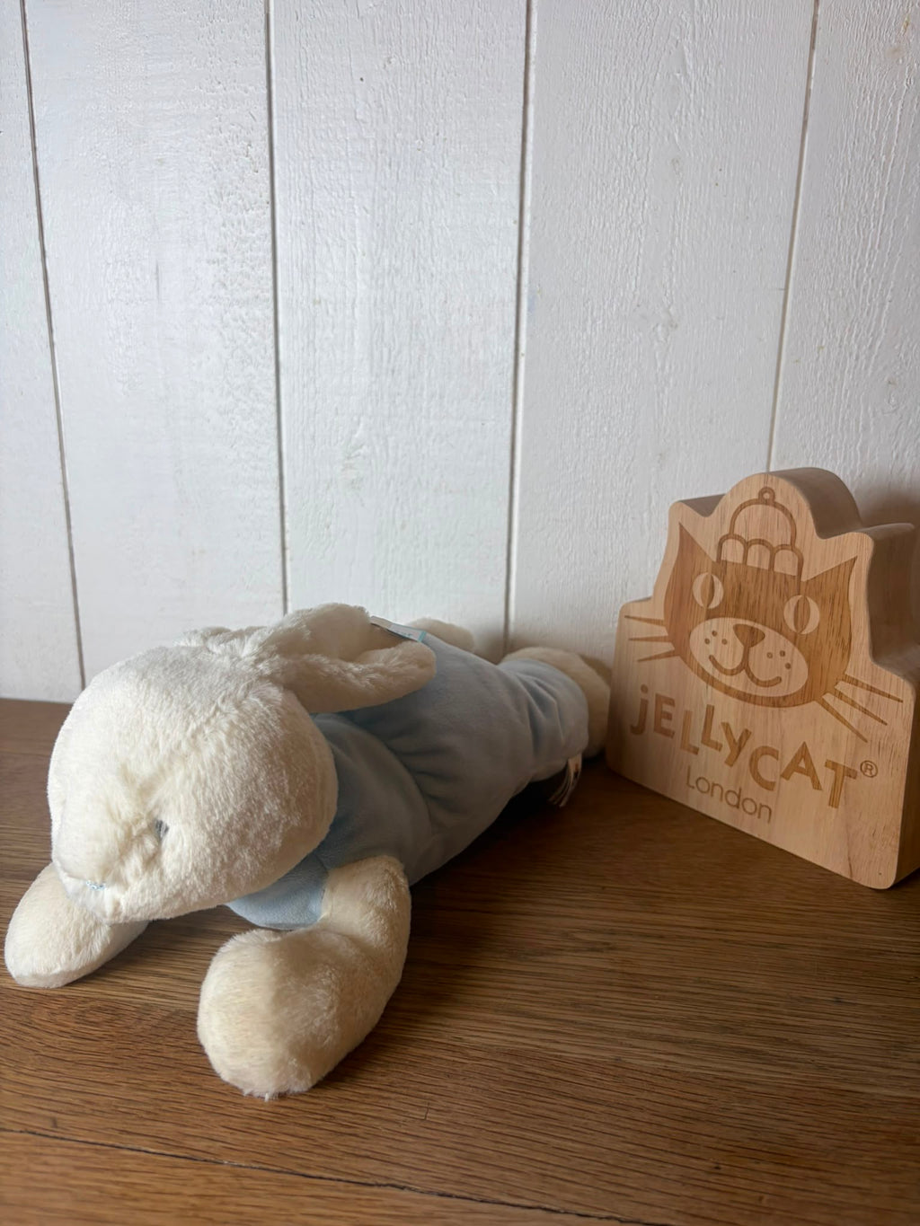 Jellycat Blue Velvet Bunny Sleeping - VHTF