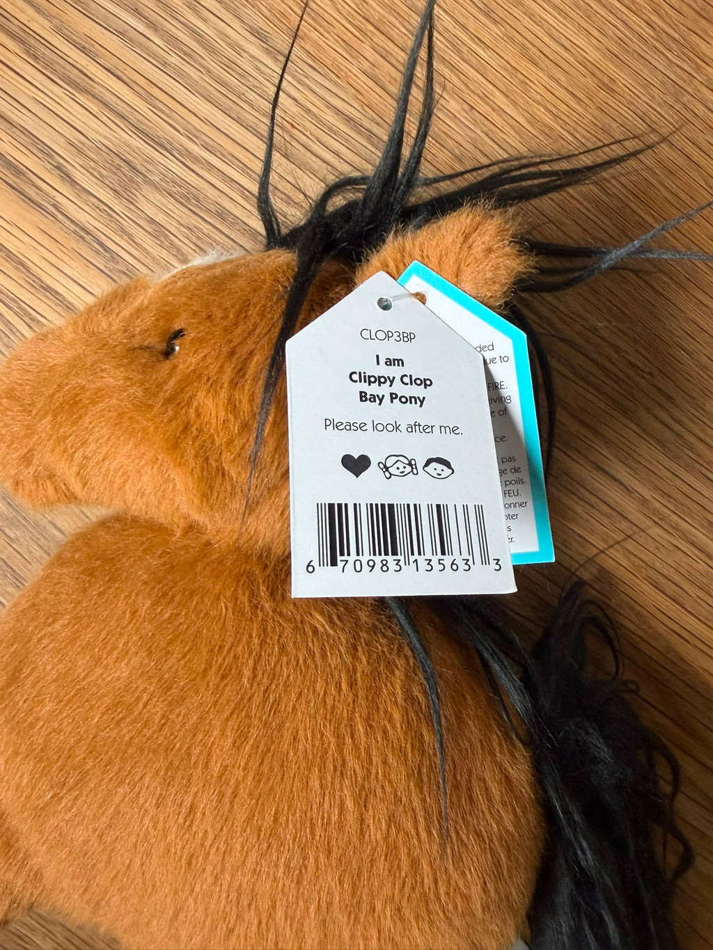 Jellycat Clippy Clop Bay Pony