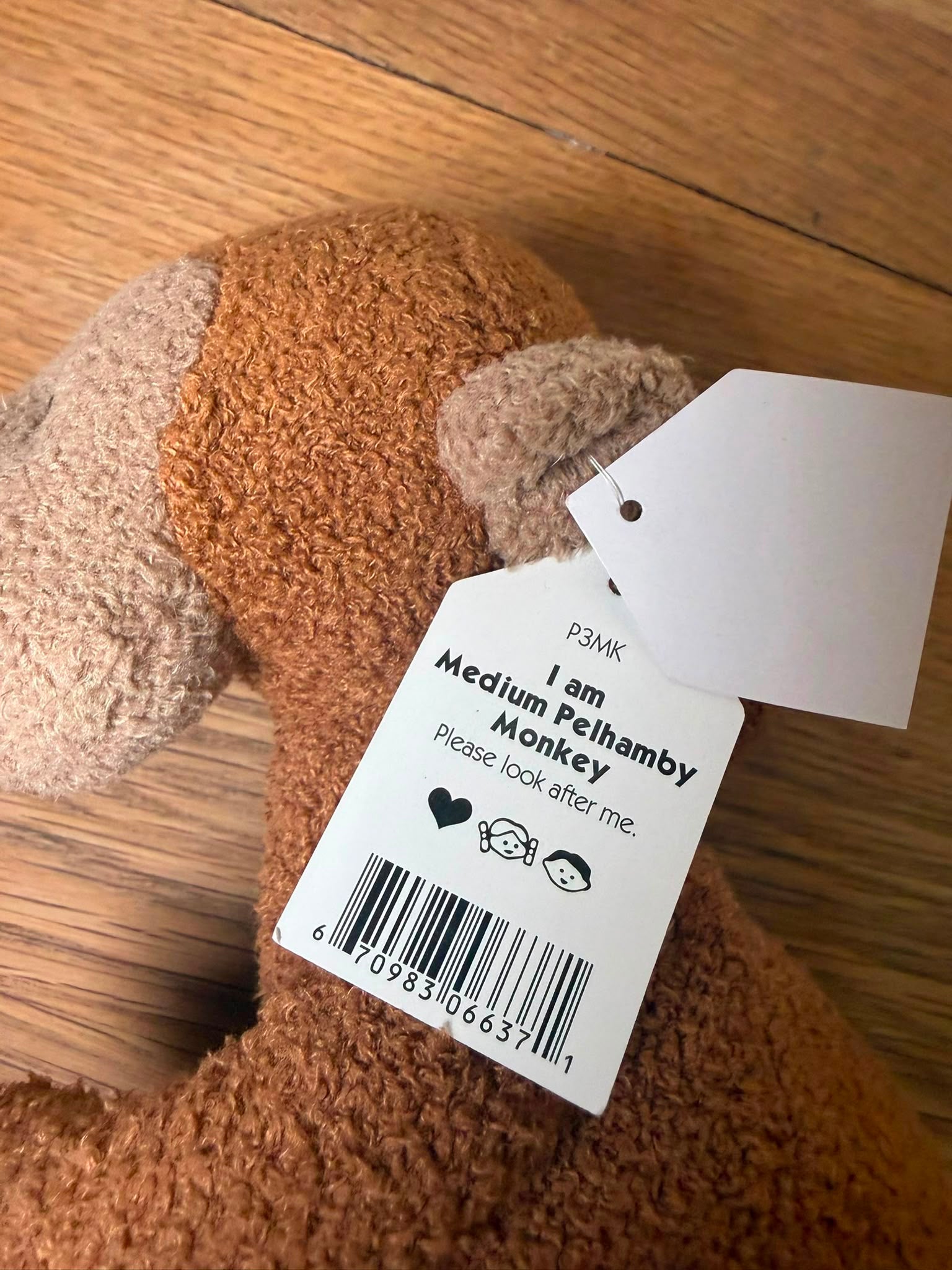 Jellycat Medium Pelhamby Monkey