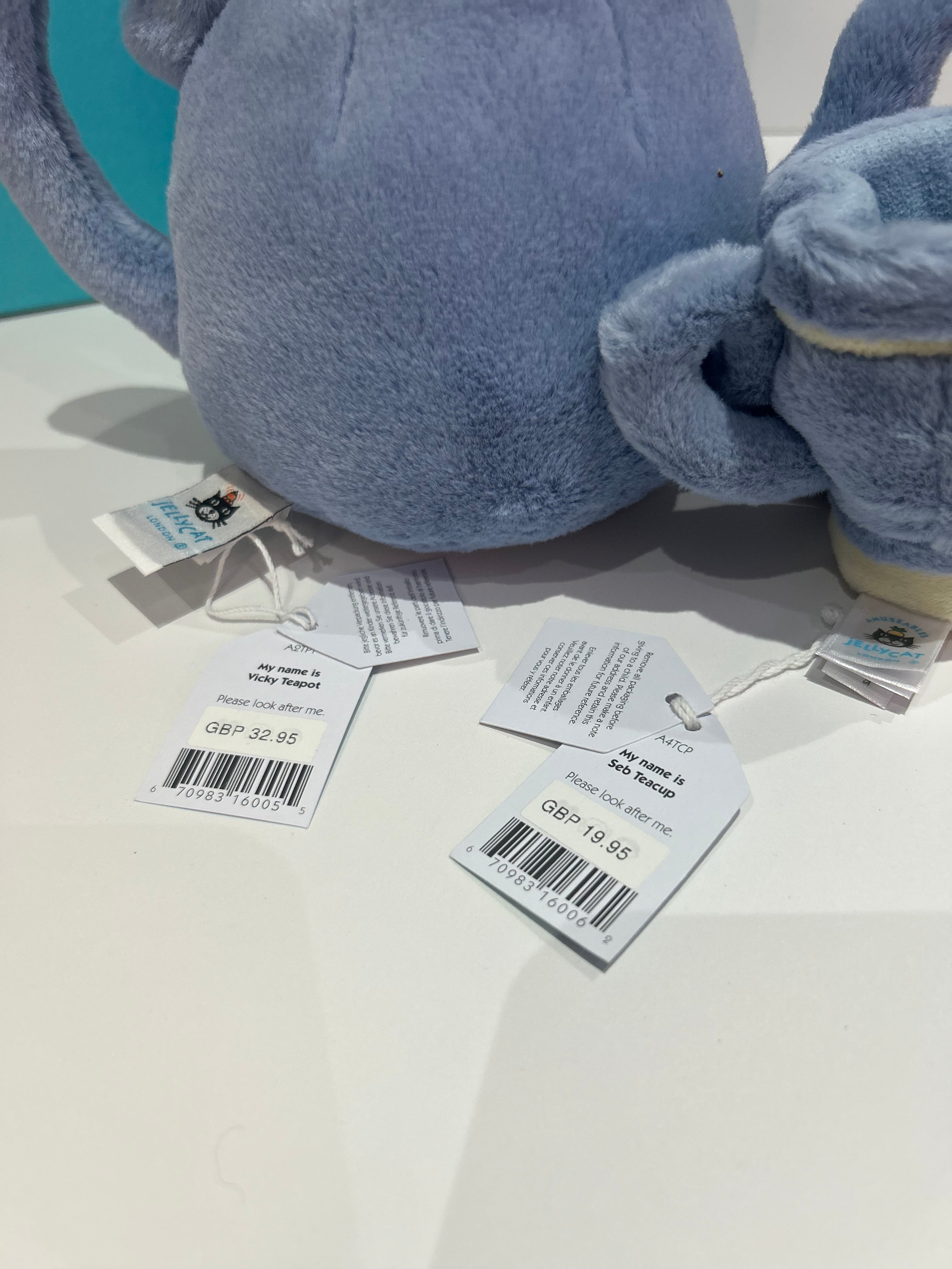 Jellycat Vicky Teapot & Seb Teacup Bundle