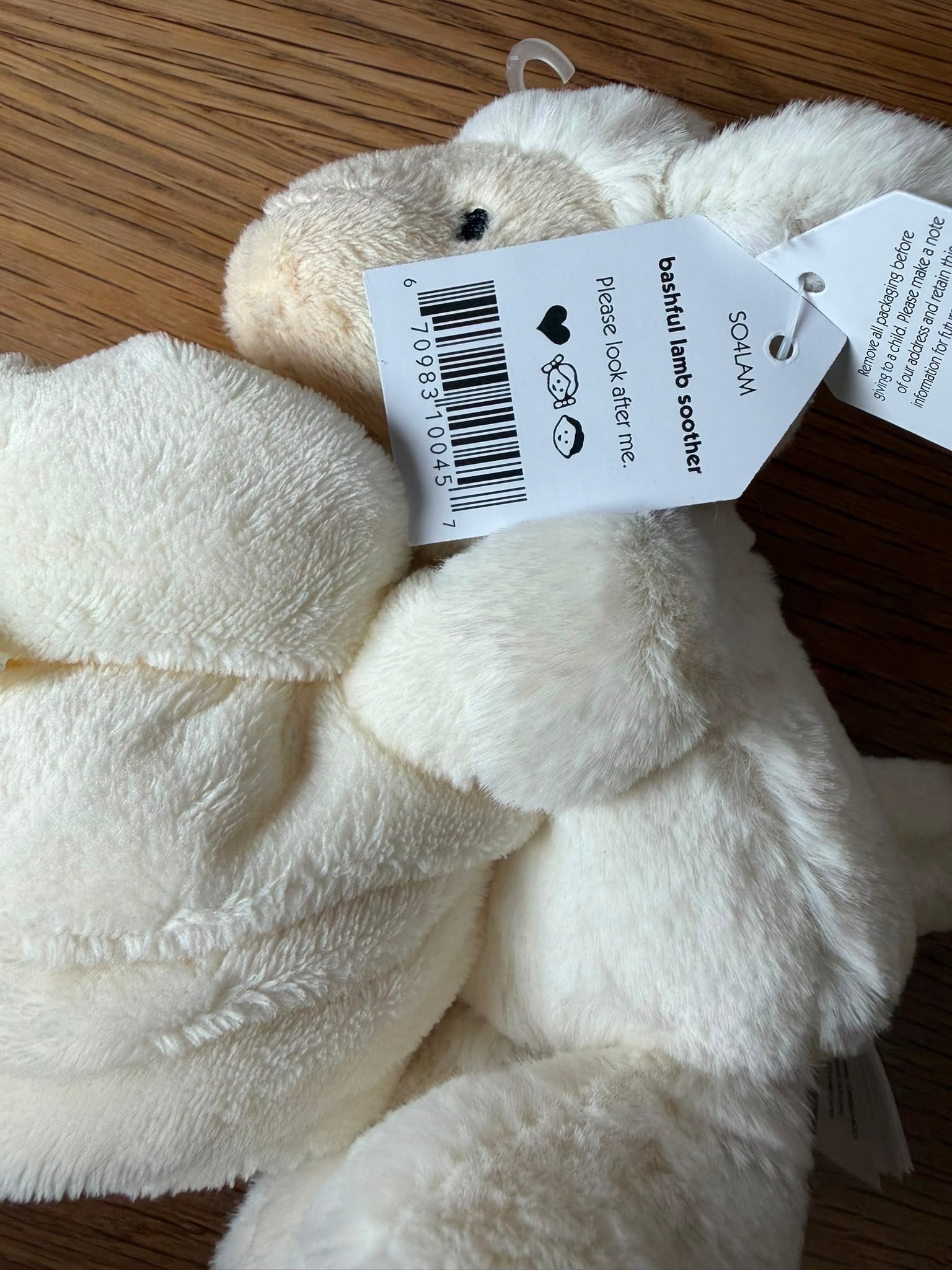 Jellycat Bashful Lamb Soother