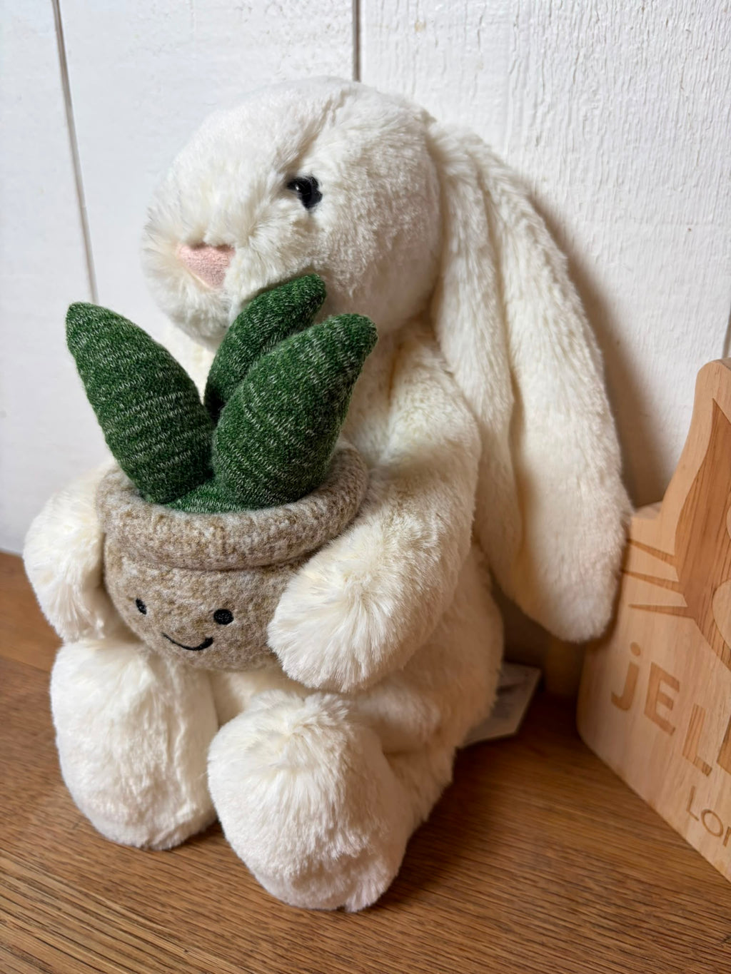 Jellycat Cream Bunny With Plant