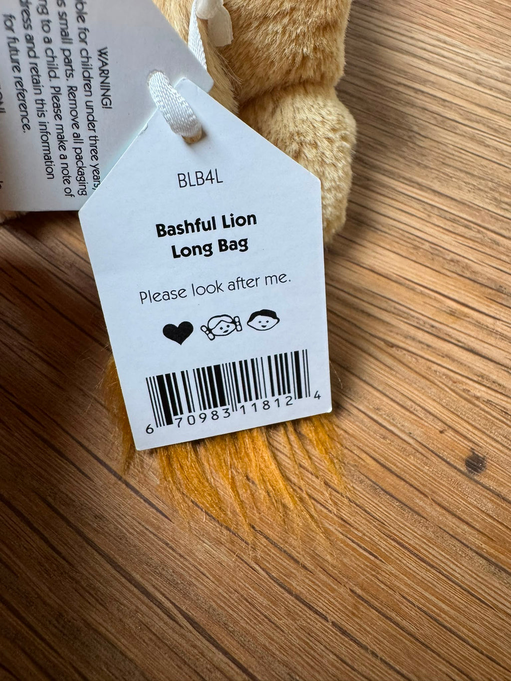 Jellycat Bashful Lion Bag