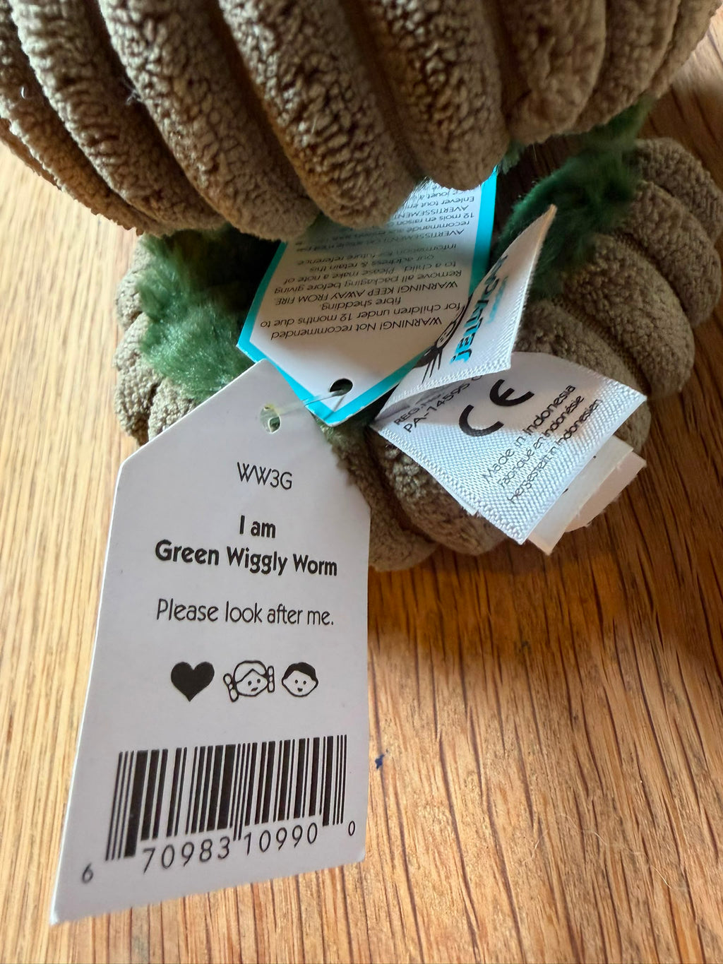 Jellycat Wiggly Worm - Green
