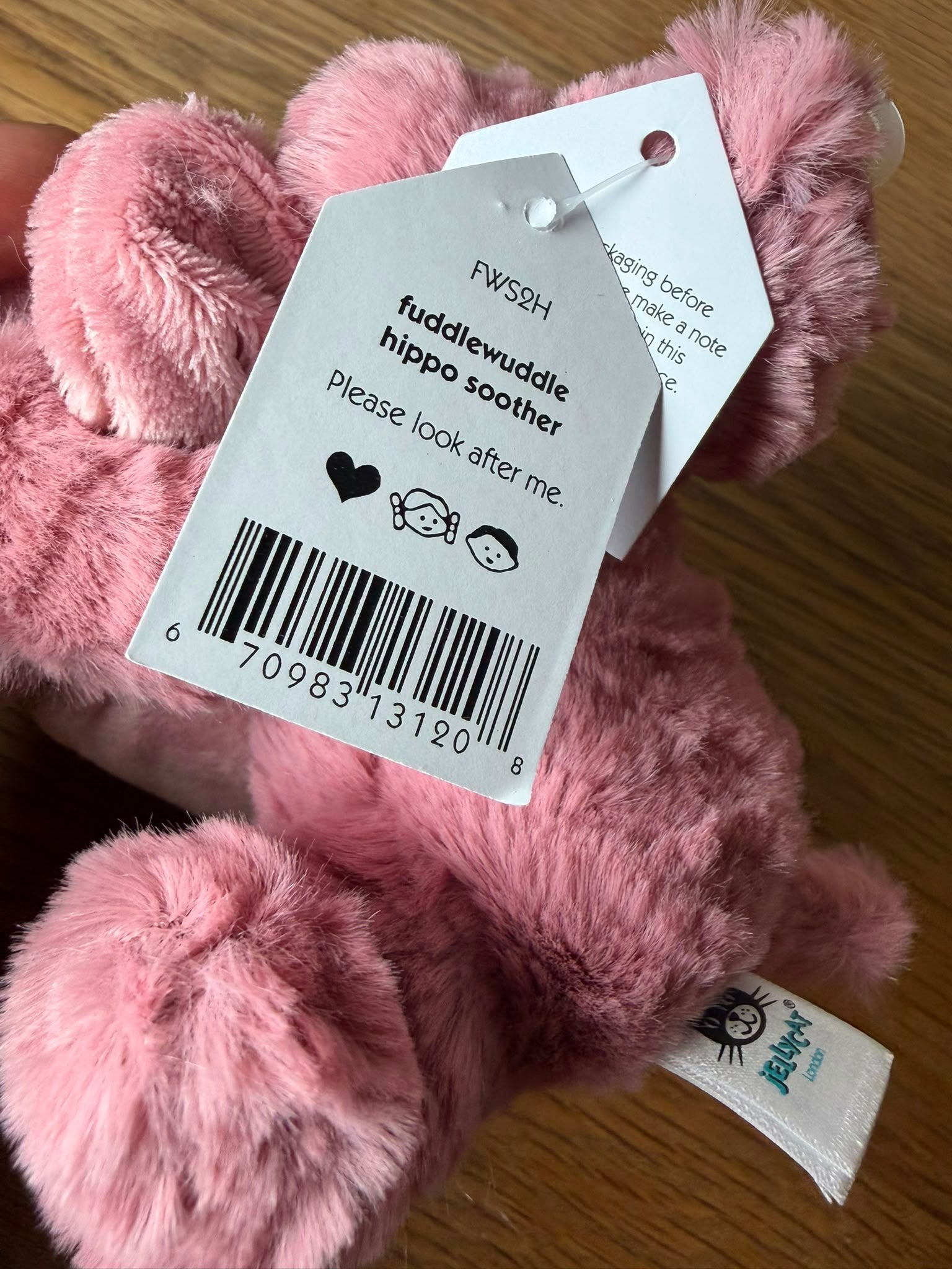 Jellycat Fuddlewuddle Pink Hippo Soother