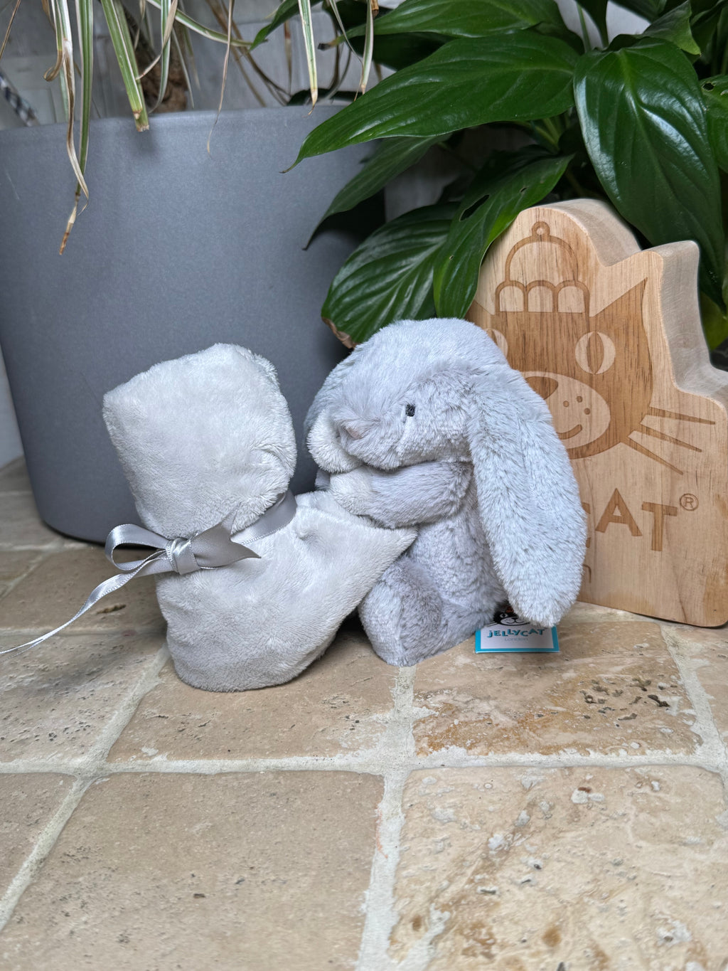 Jellycat Bashful Silver Bunny Soother