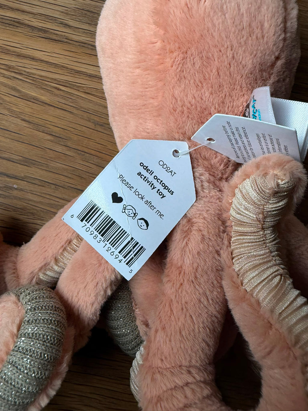 Jellycat Odell octopus activity toy