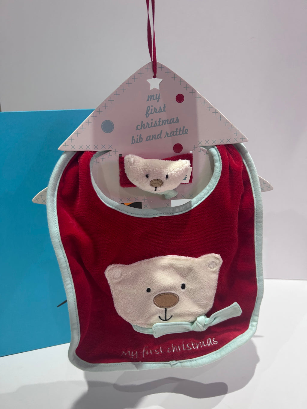 Jellycat ‘My First Christmas’ Bib and Rattle