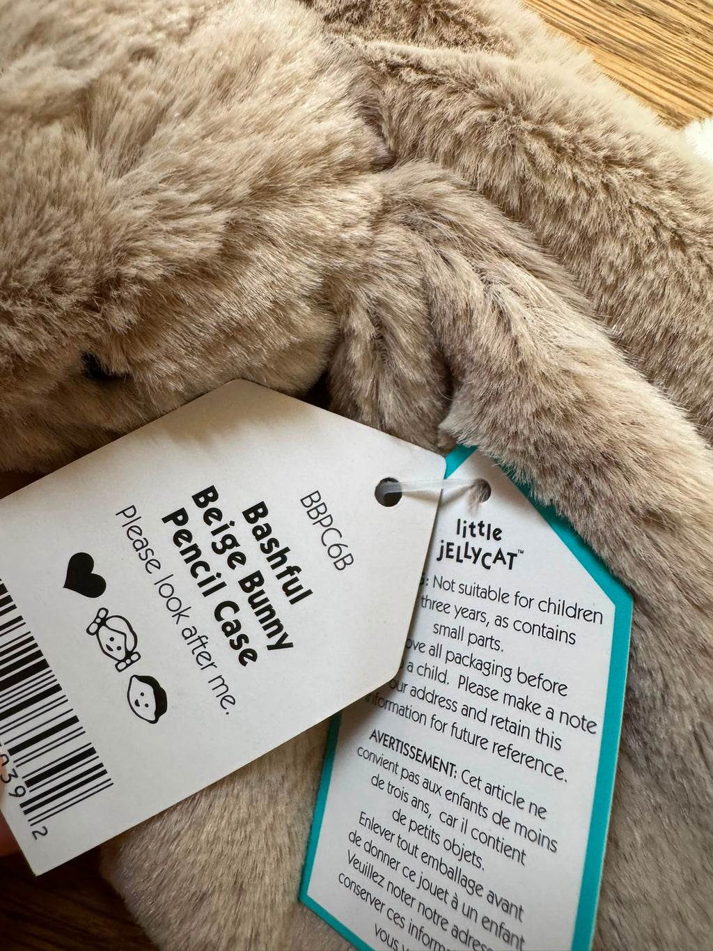 Jellycat Bashful Beige Bunny Pencil Case