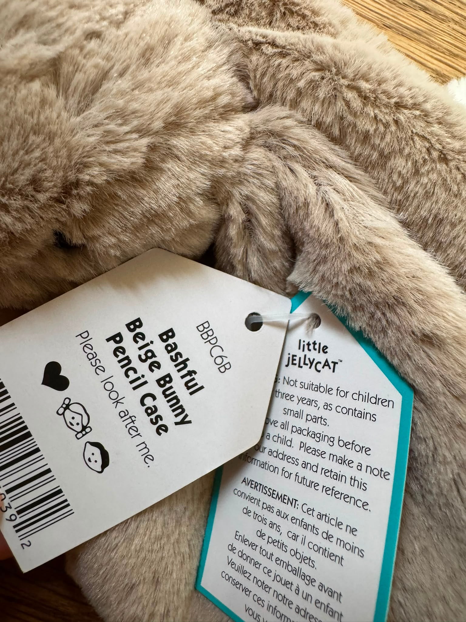 Jellycat Bashful Beige Bunny Pencil Case