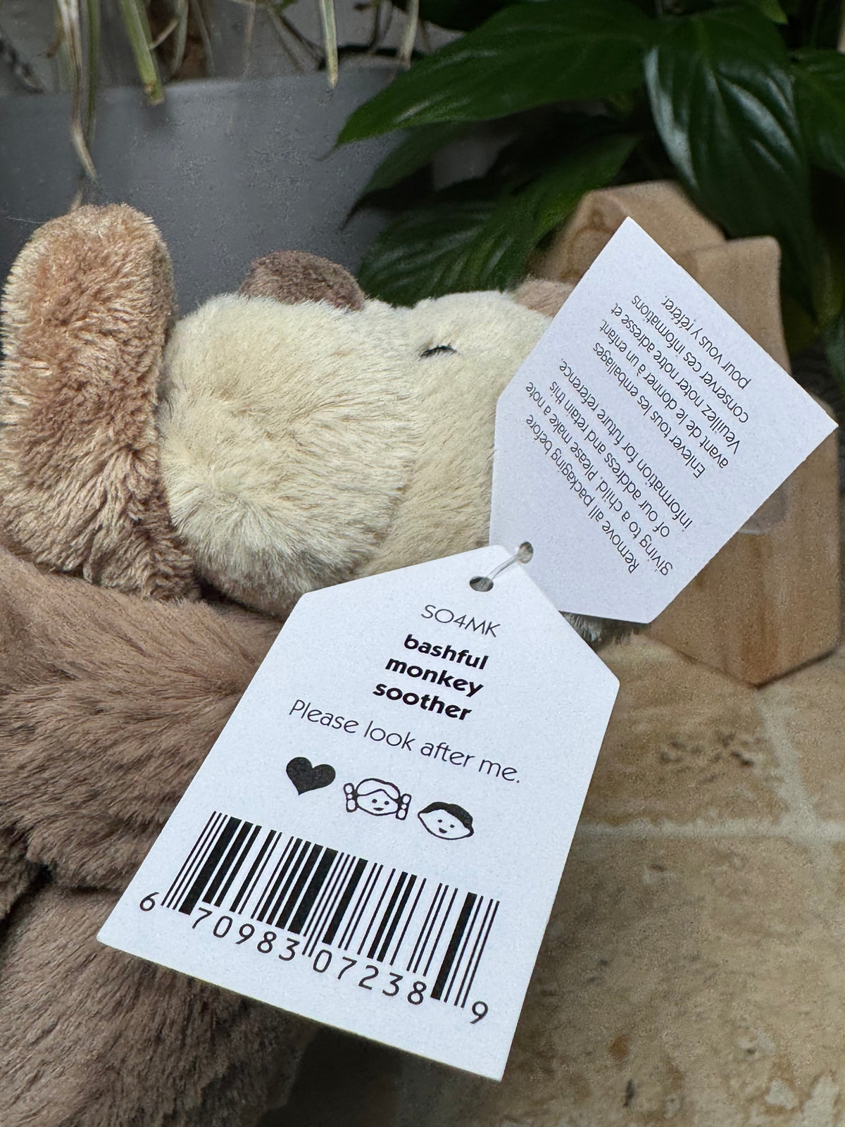 Jellycat Bashful Monkey Soother