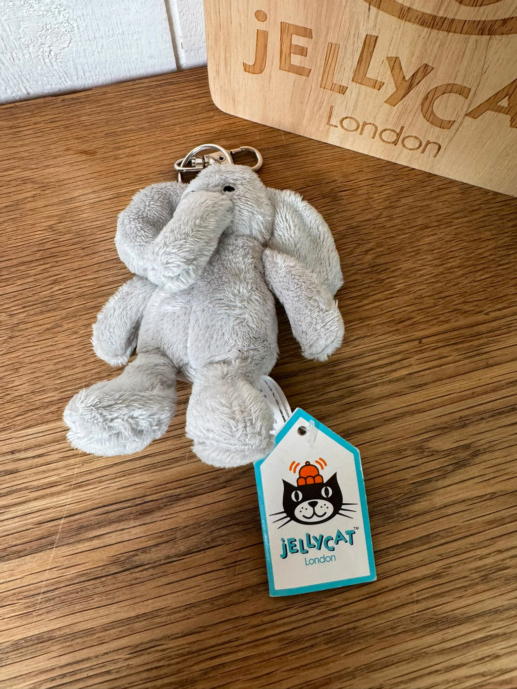 Jellycat Bashful Elephant Keyring VHTF